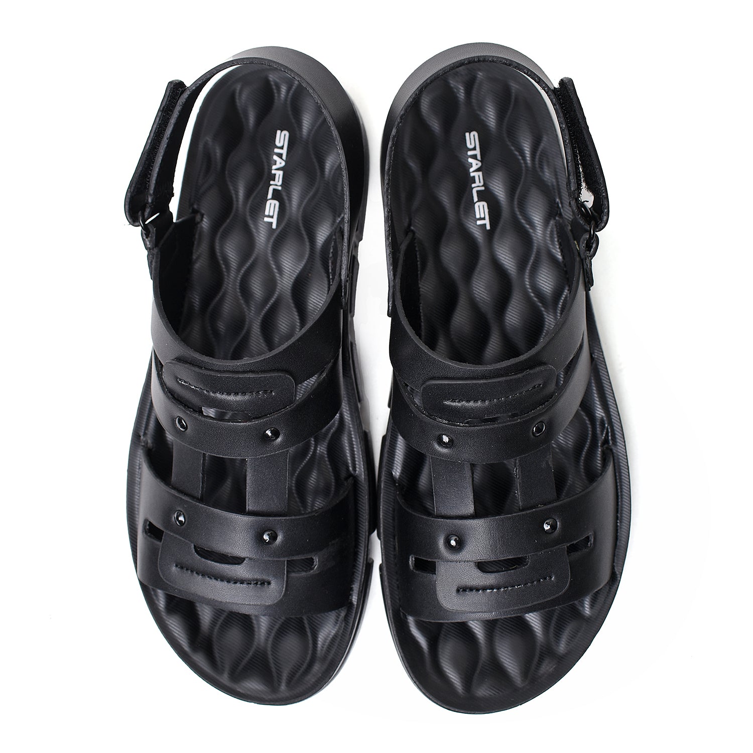 LEATHER SANDAL - SPT-1222 BLACK