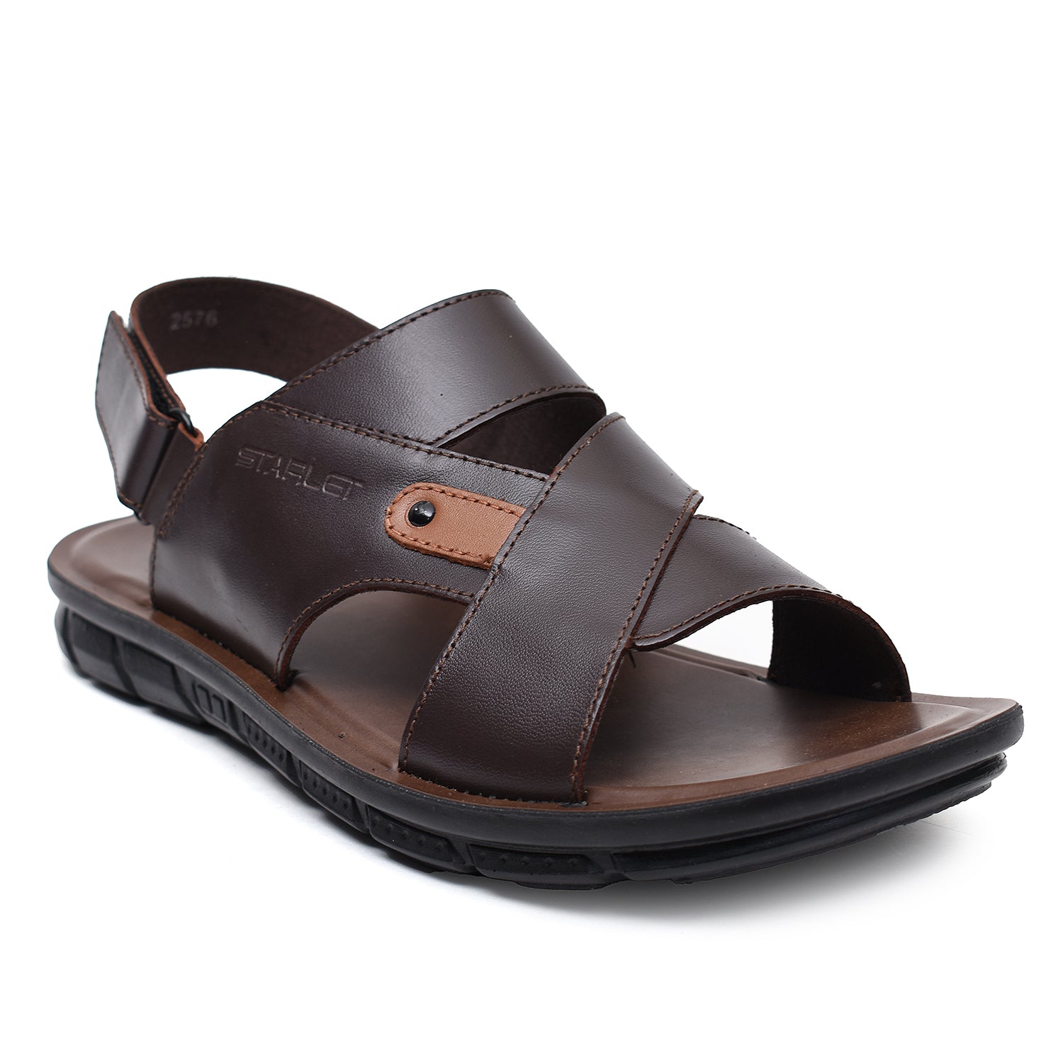 LEATHER SANDAL - AK-112 BROWN