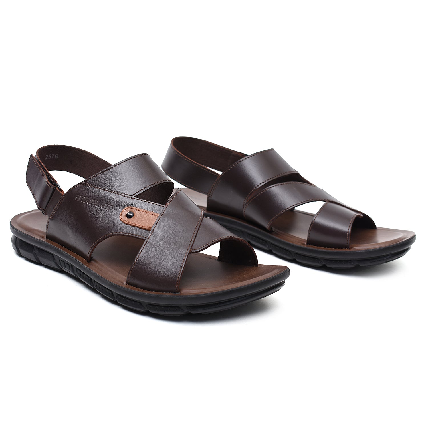 LEATHER SANDAL - AK-112 BROWN