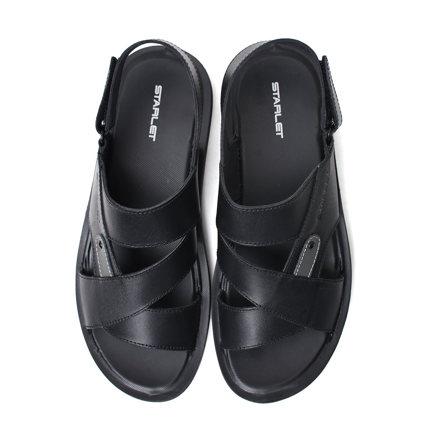 LEATHER SANDAL - AK-112 BLACK