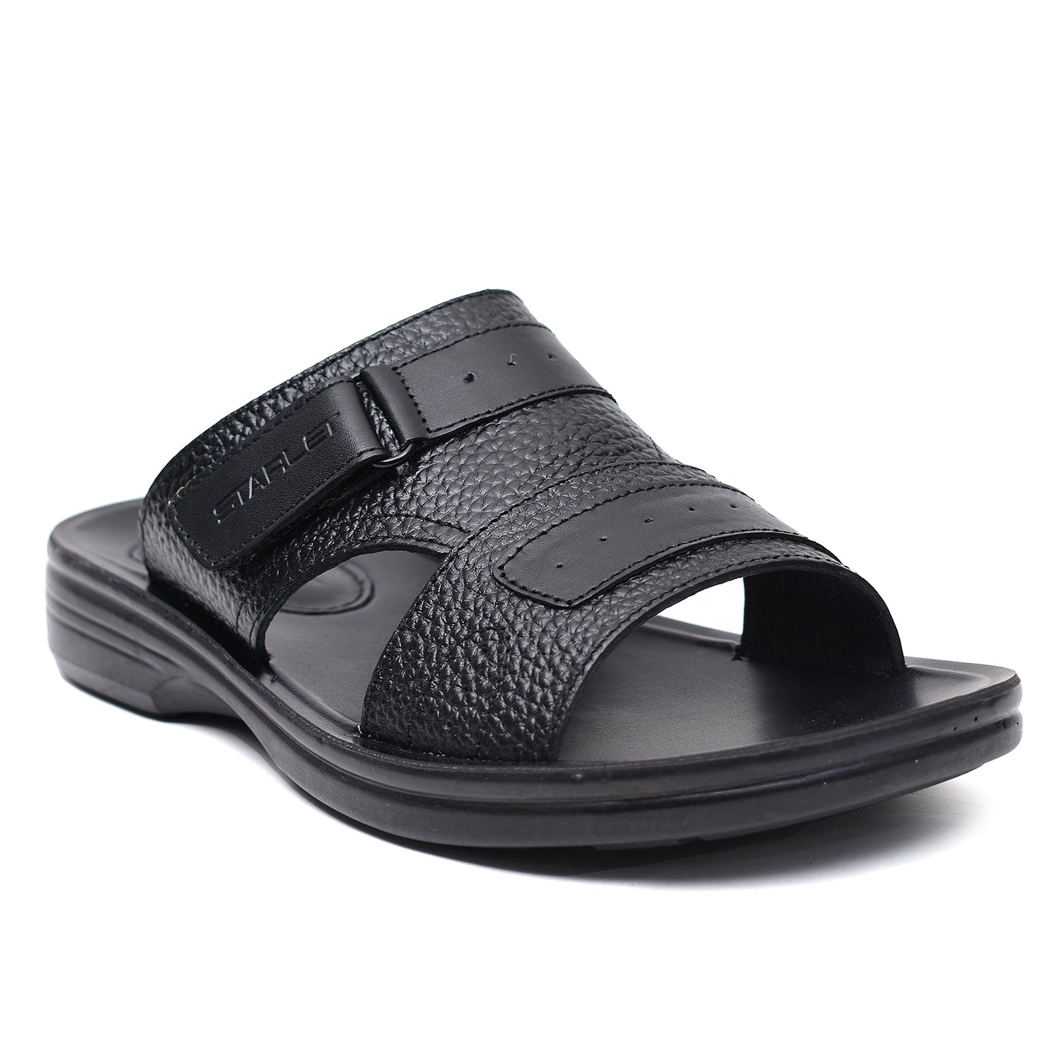 LEATHER SLIPPER - VO-631 BLACK