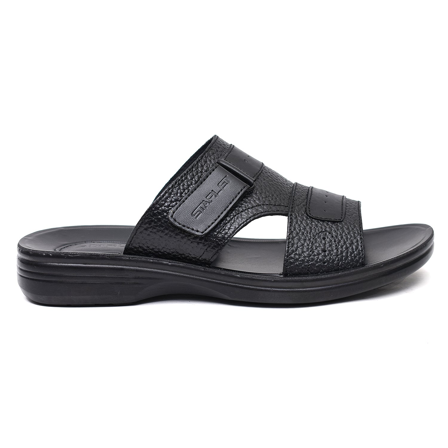 LEATHER SLIPPER - VO-631 BLACK