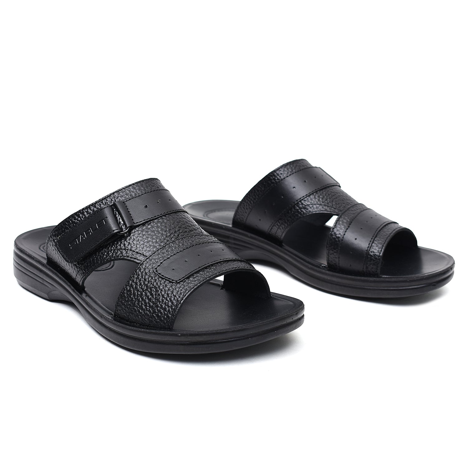 LEATHER SLIPPER - VO-631 BLACK