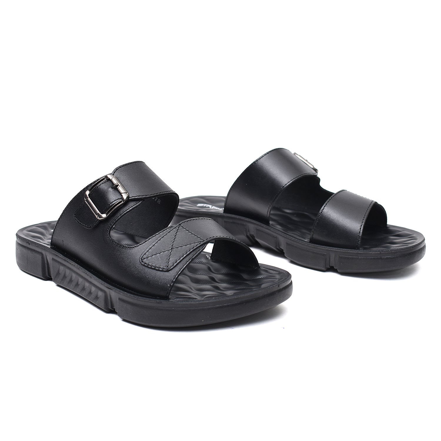 LEATHER SANDAL - SPT-1241 BLACK