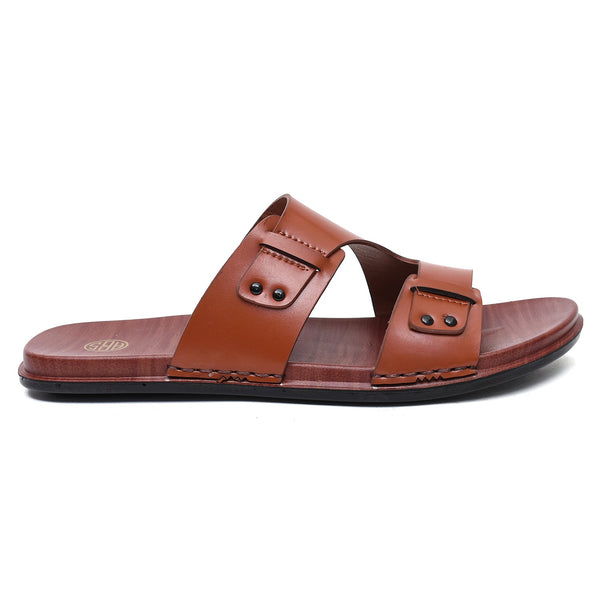 LEATHER SLIPPER - CHM-014 TAN