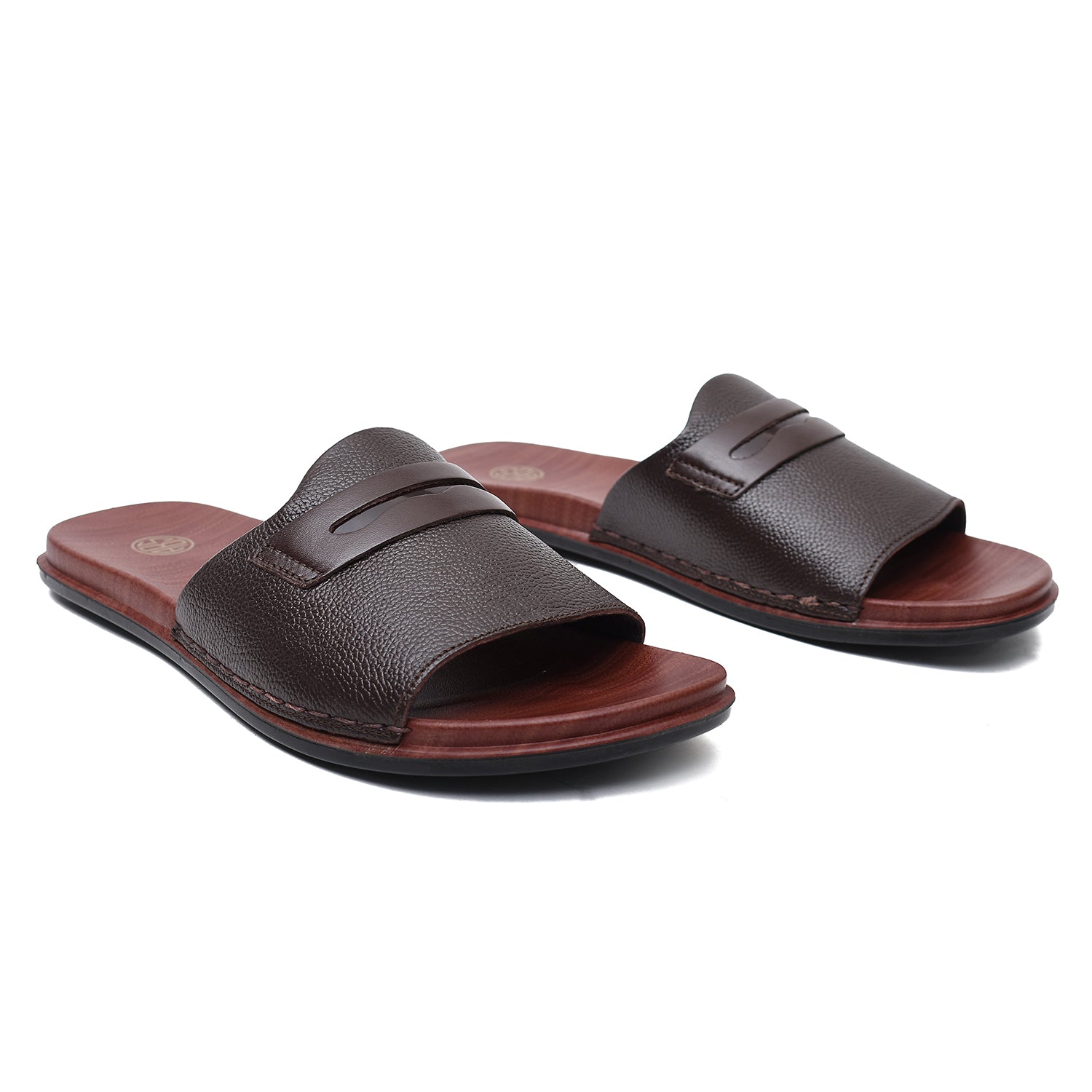 LEATHER SLIPPER - CHM-011 BROWN