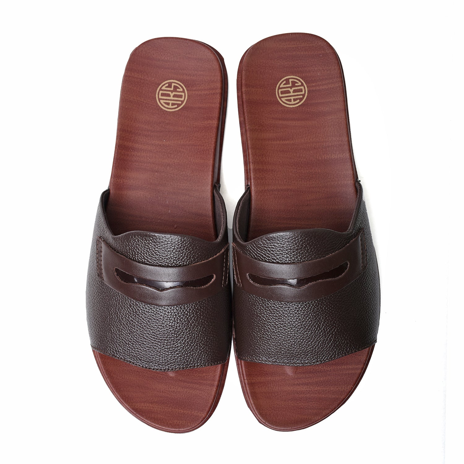 LEATHER SLIPPER - CHM-011 BROWN