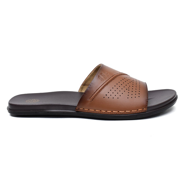 LEATHER SLIPPER - CHM-012 TAN