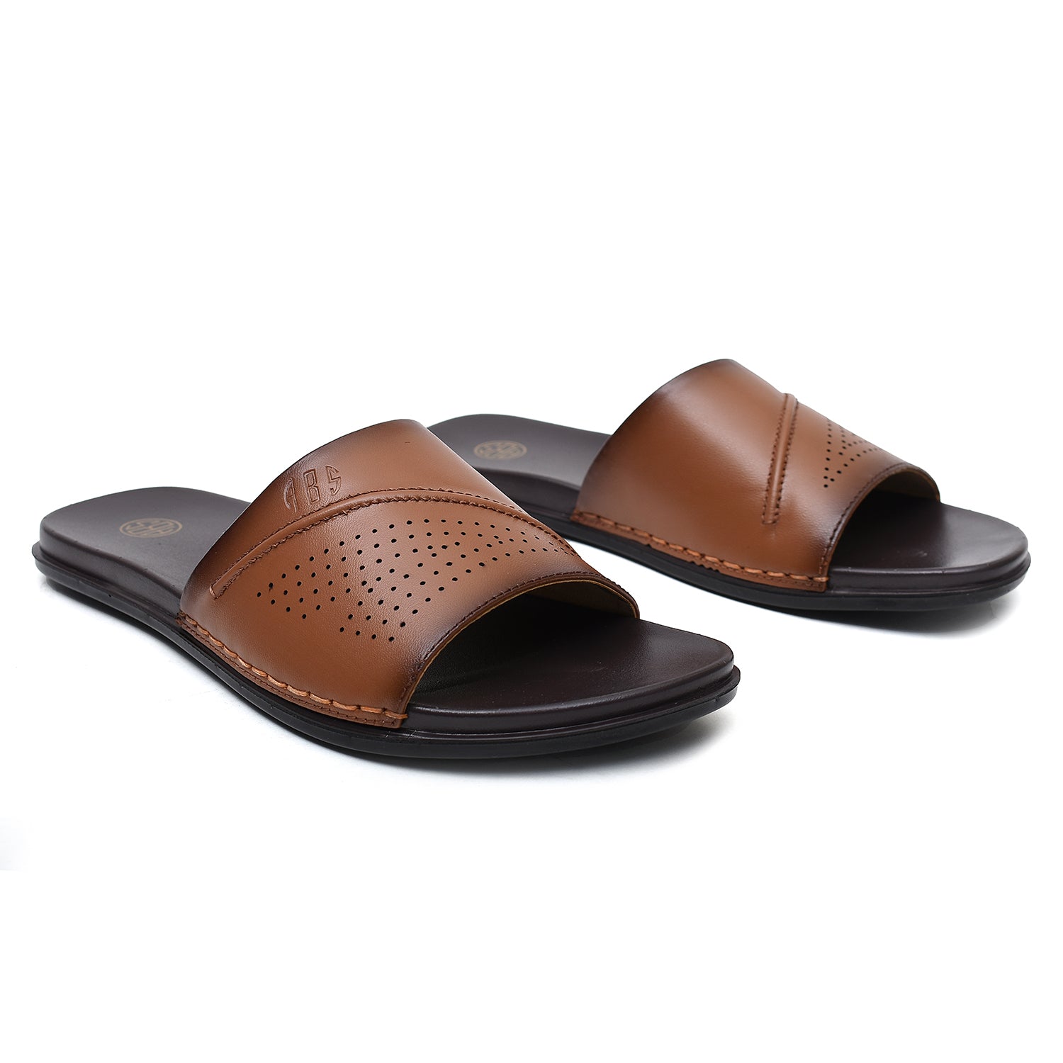 LEATHER SLIPPER - CHM-012 TAN