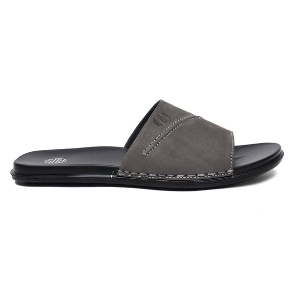 LEATHER SLIPPER - CHM-012 GREY