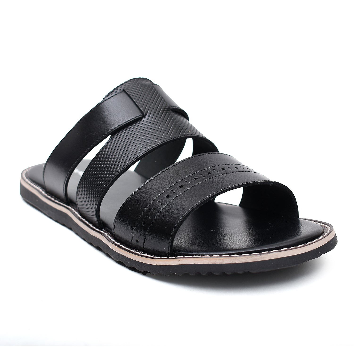 LEATHER SLIPPER - GX-25 BLACK
