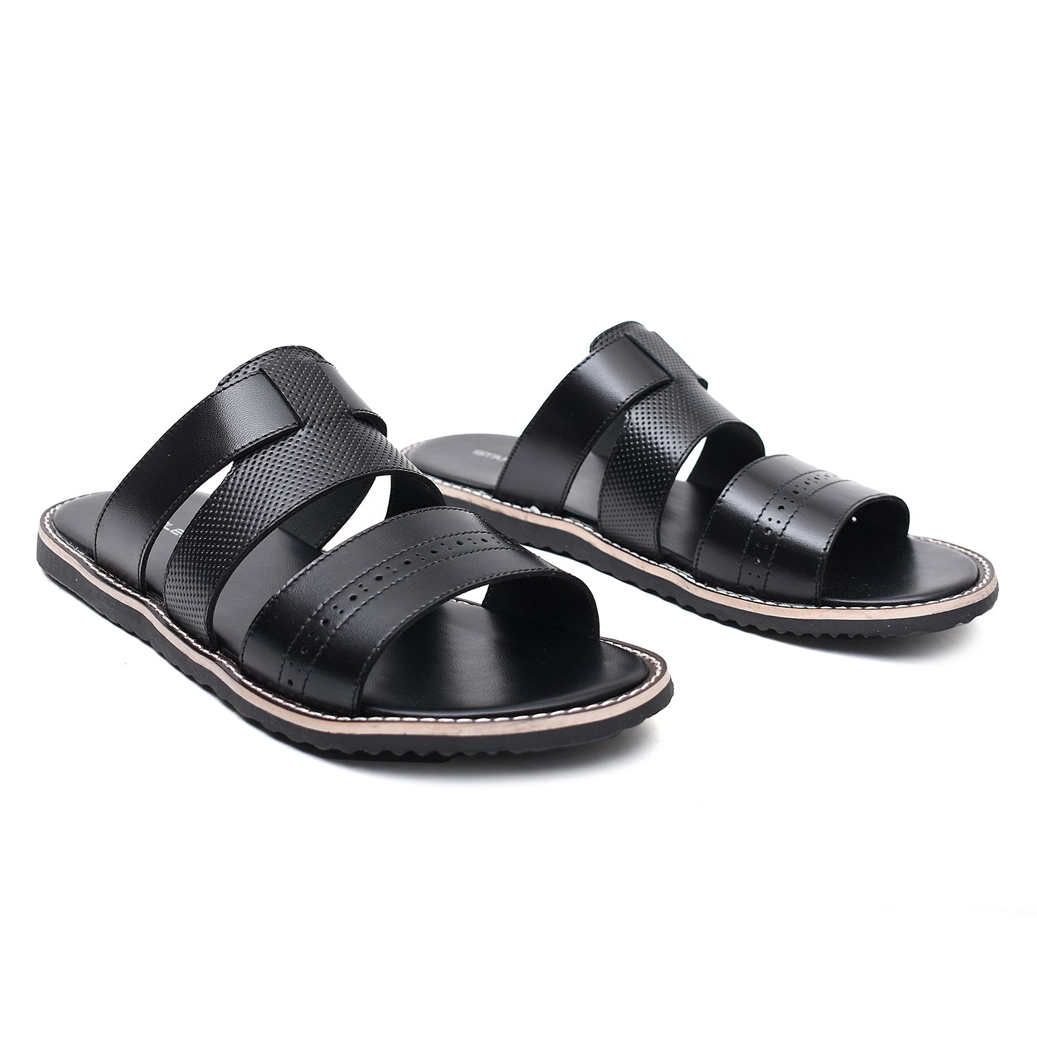 LEATHER SLIPPER - GX-25 BLACK