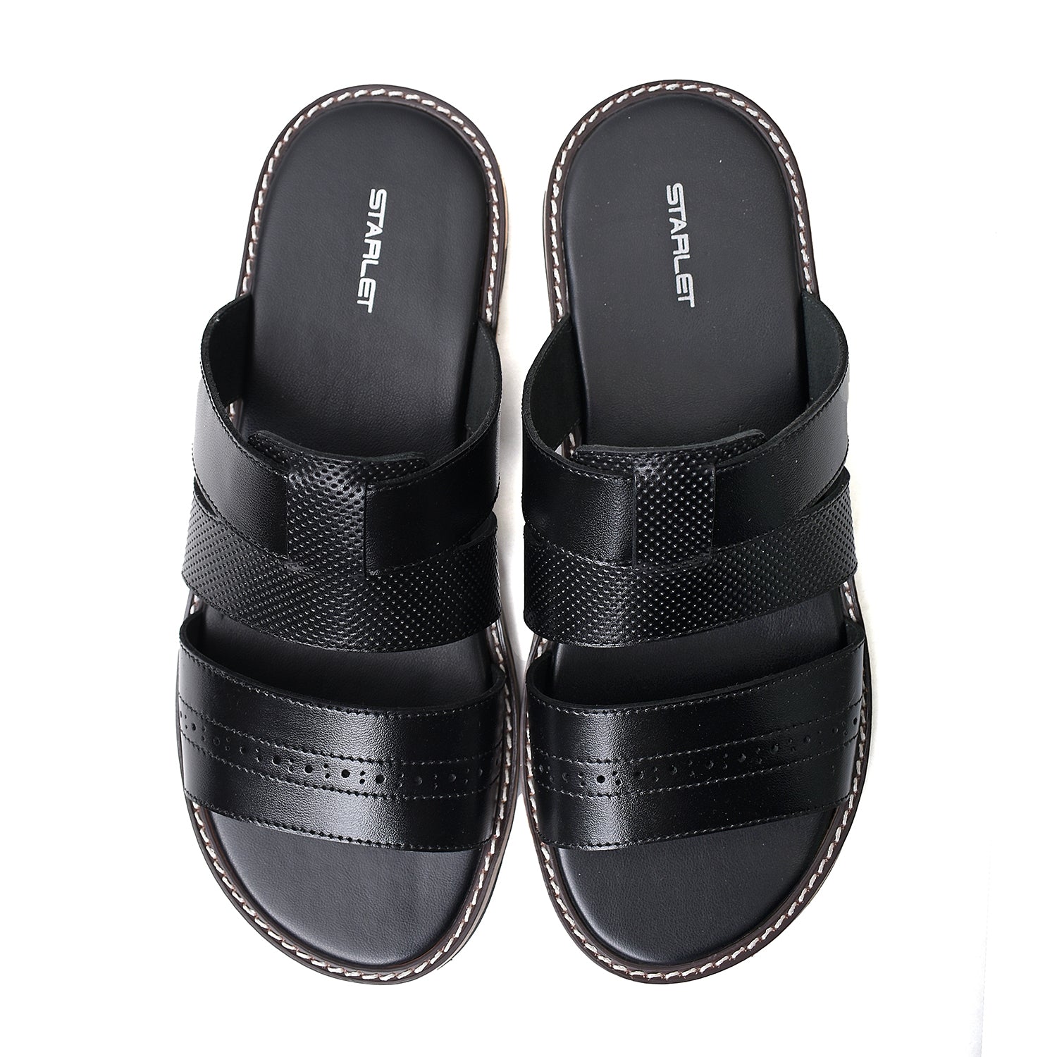 LEATHER SLIPPER - GX-25 BLACK