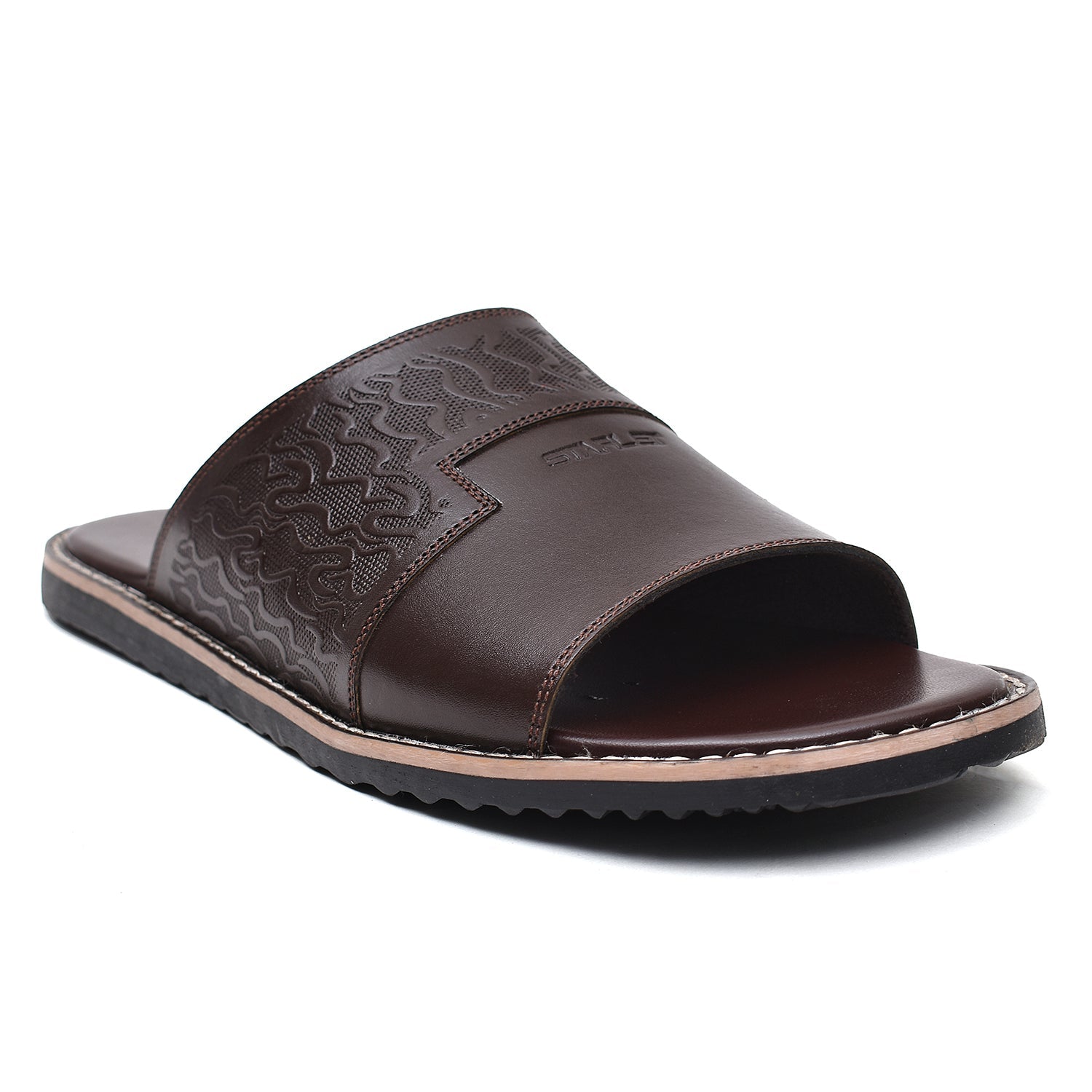 LEATHER SLIPPER - GX-24 BROWN