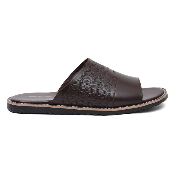 LEATHER SLIPPER - GX-24 BROWN