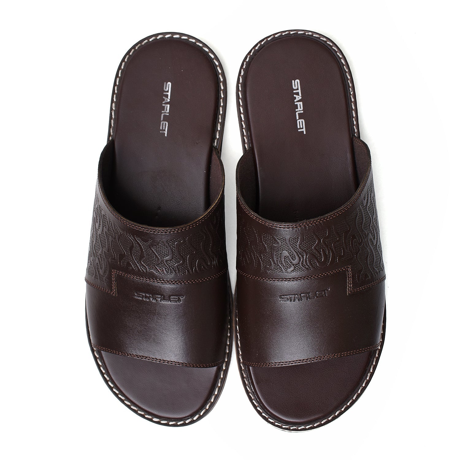 LEATHER SLIPPER - GX-24 BROWN