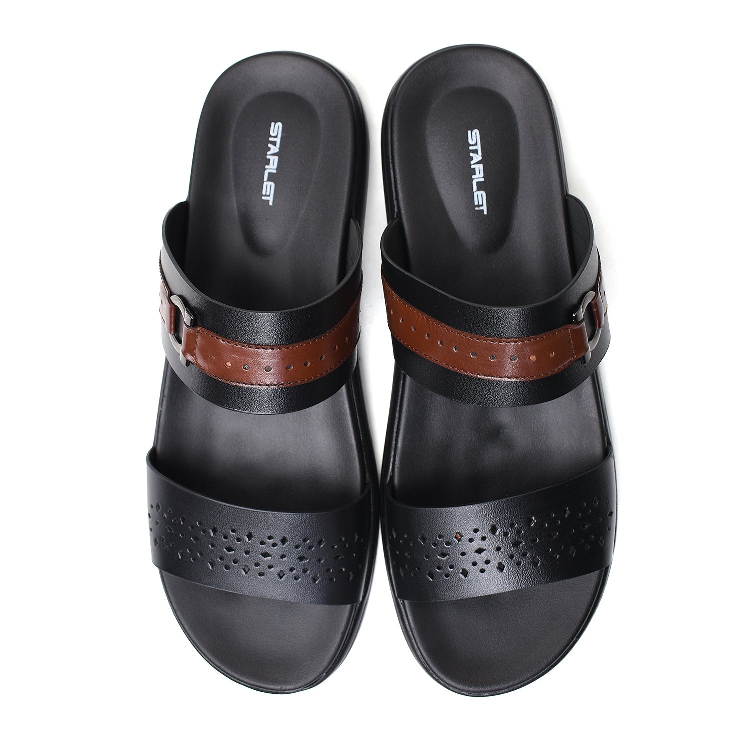 LEATHER SLIPPER - VCT-012 BLACK