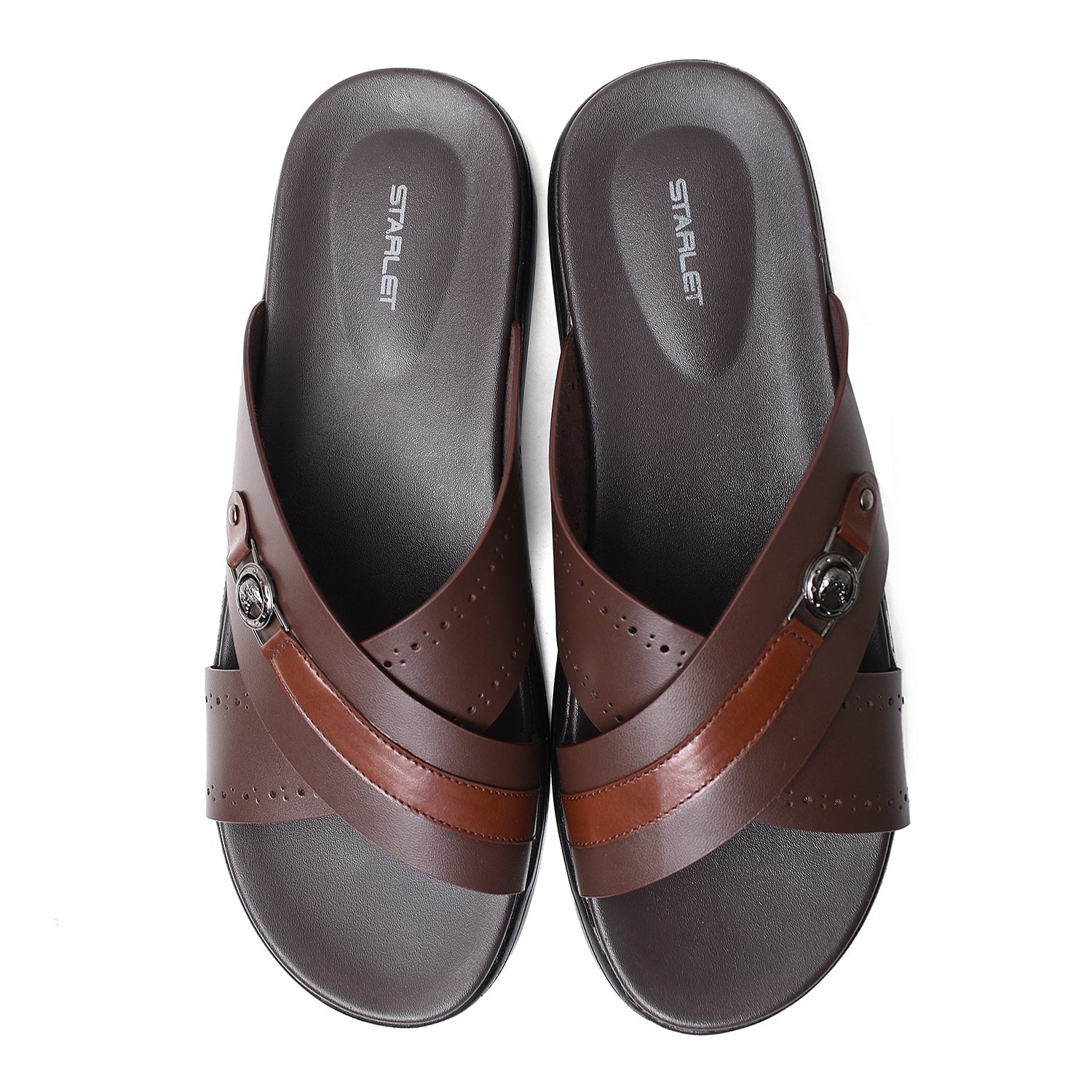 LEATHER SLIPPER - VCT-011-BROWN
