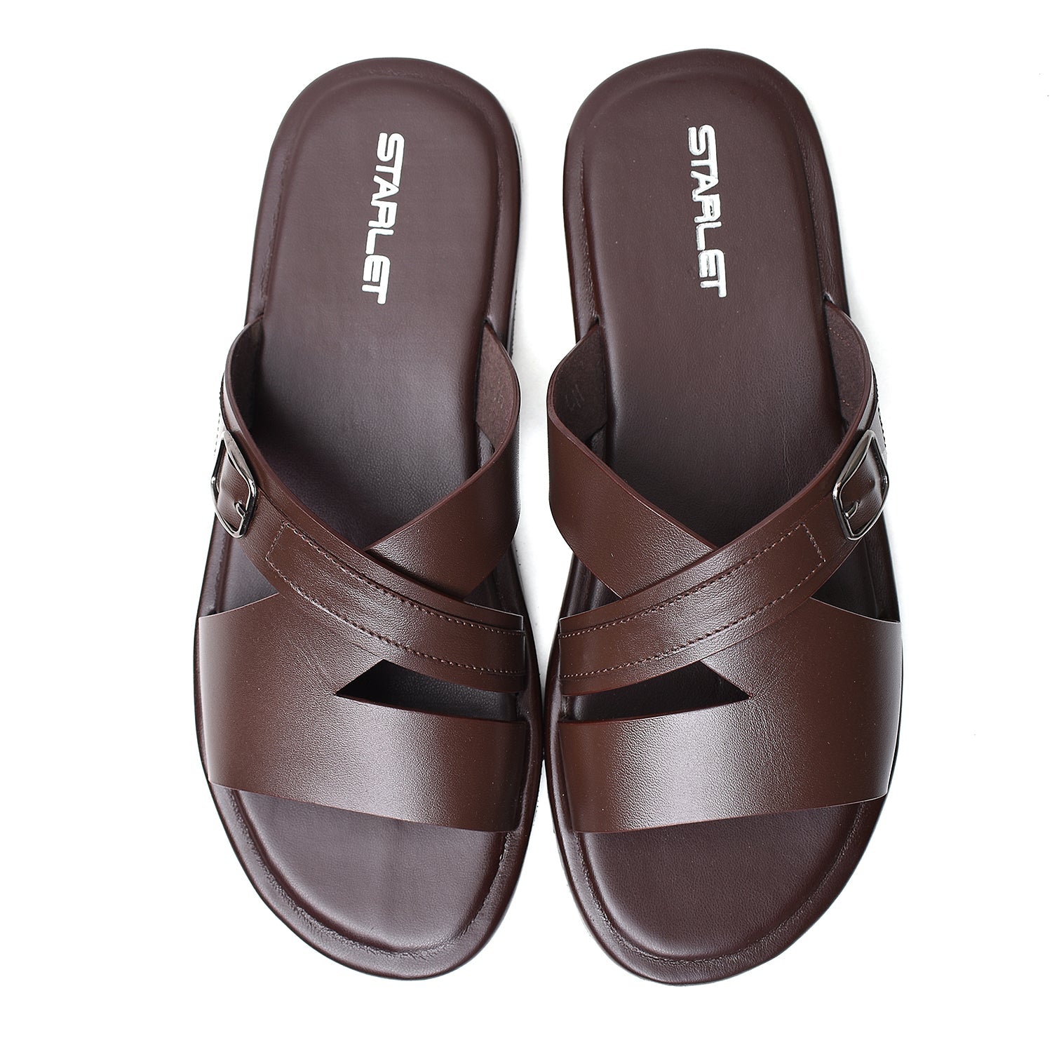 LEATHER SLIPPER - CBO-01 BROWN