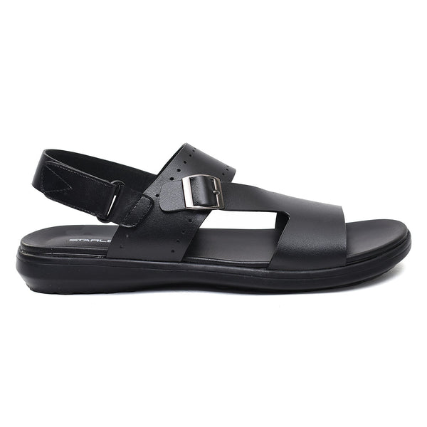 LEATHER SANDAL - VCT-112 BLACK