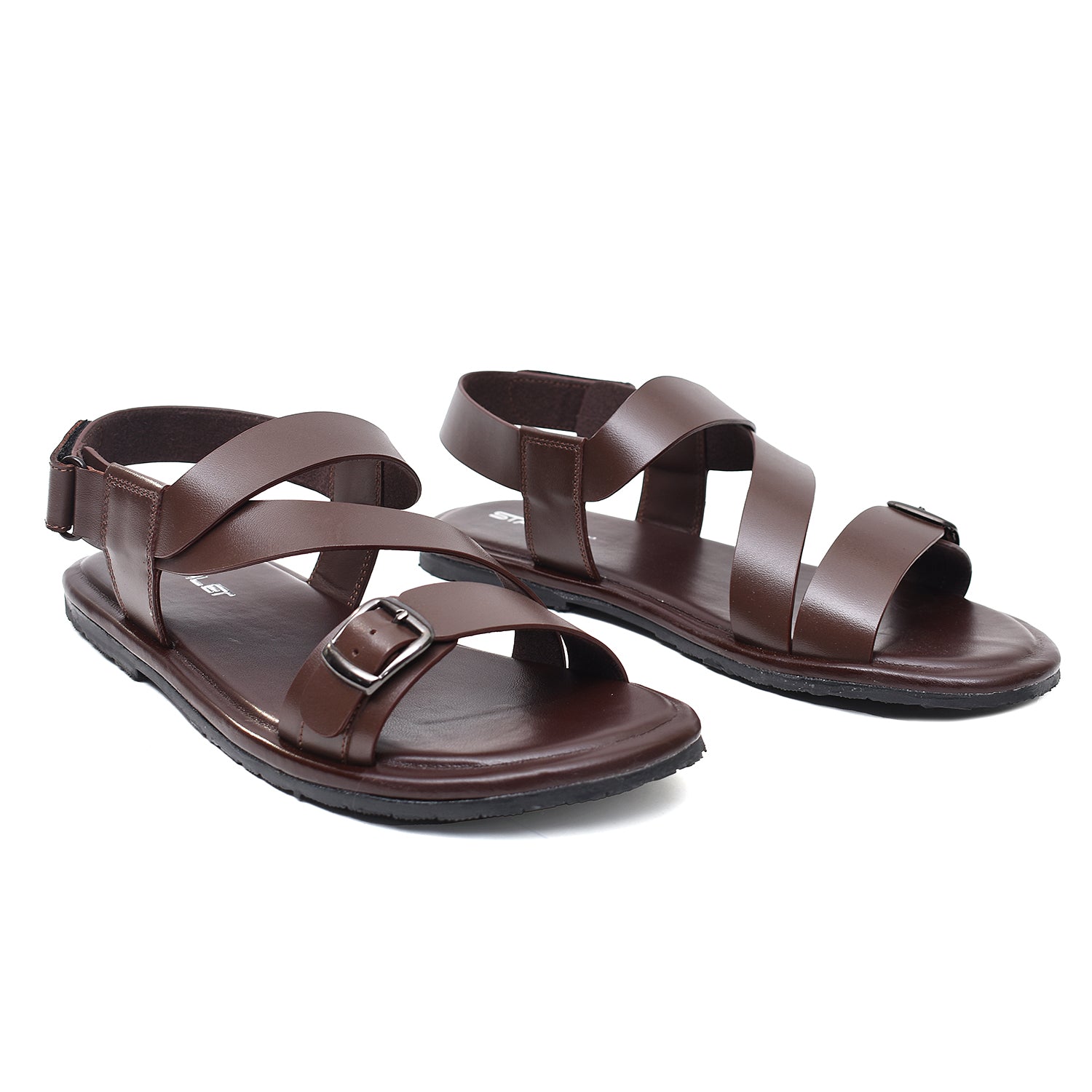 LEATHER SANDAL - CBO-111 BROWN