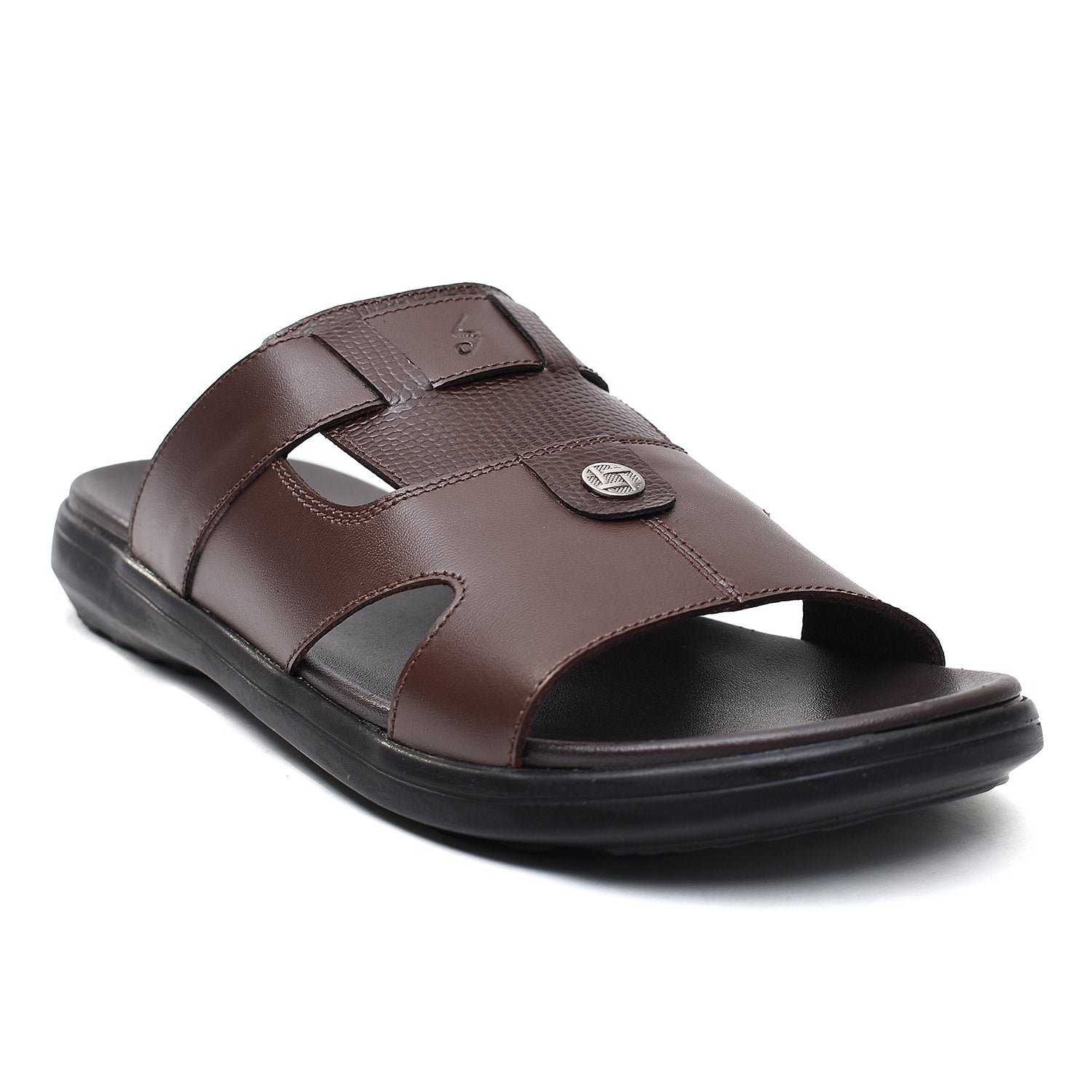 LEATHER SLIPPER - VCT-014 BROWN