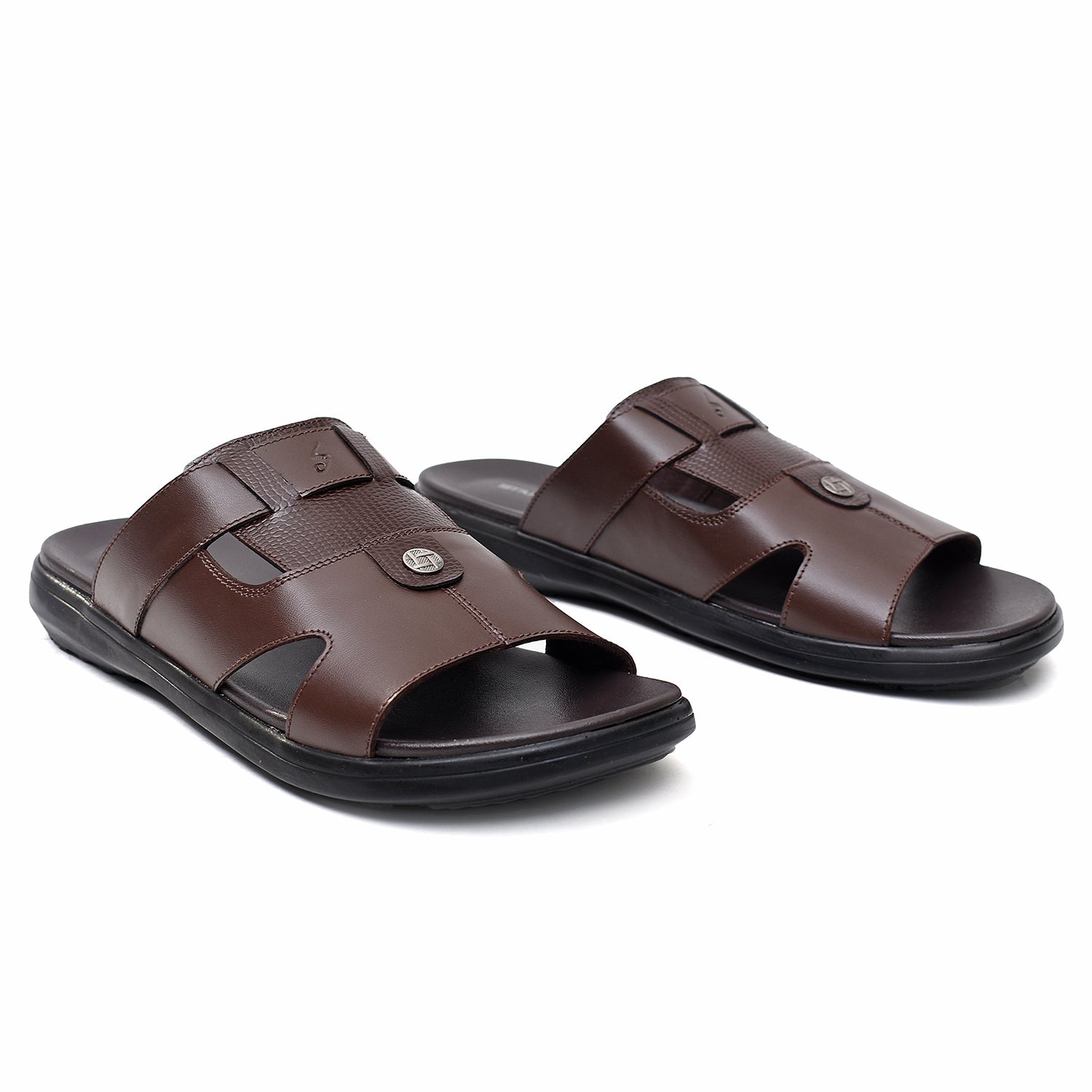 LEATHER SLIPPER - VCT-014 BROWN