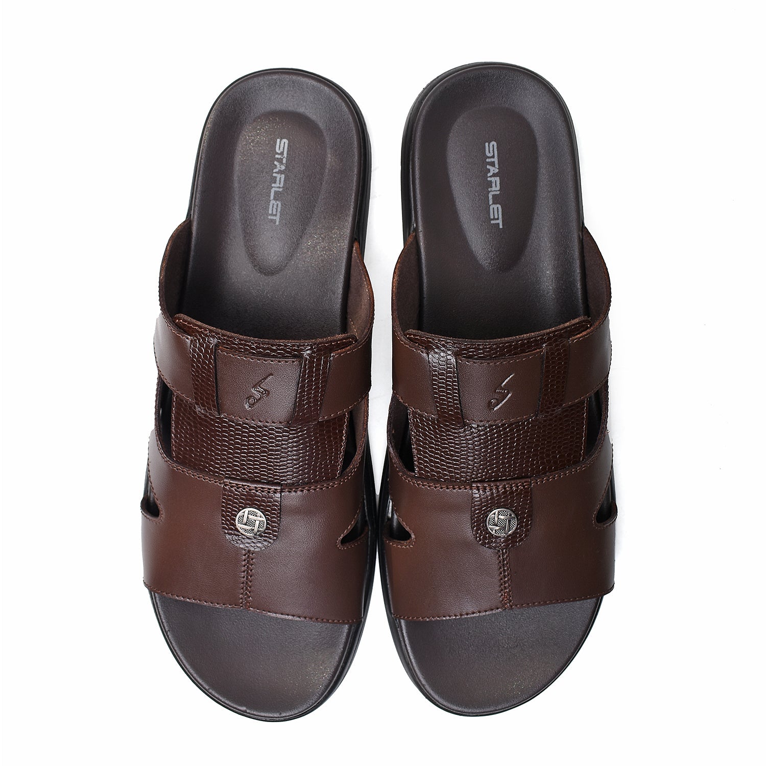 LEATHER SLIPPER - VCT-014 BROWN