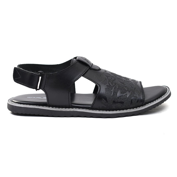LEATHER SANDAL - GX-113 BLACK