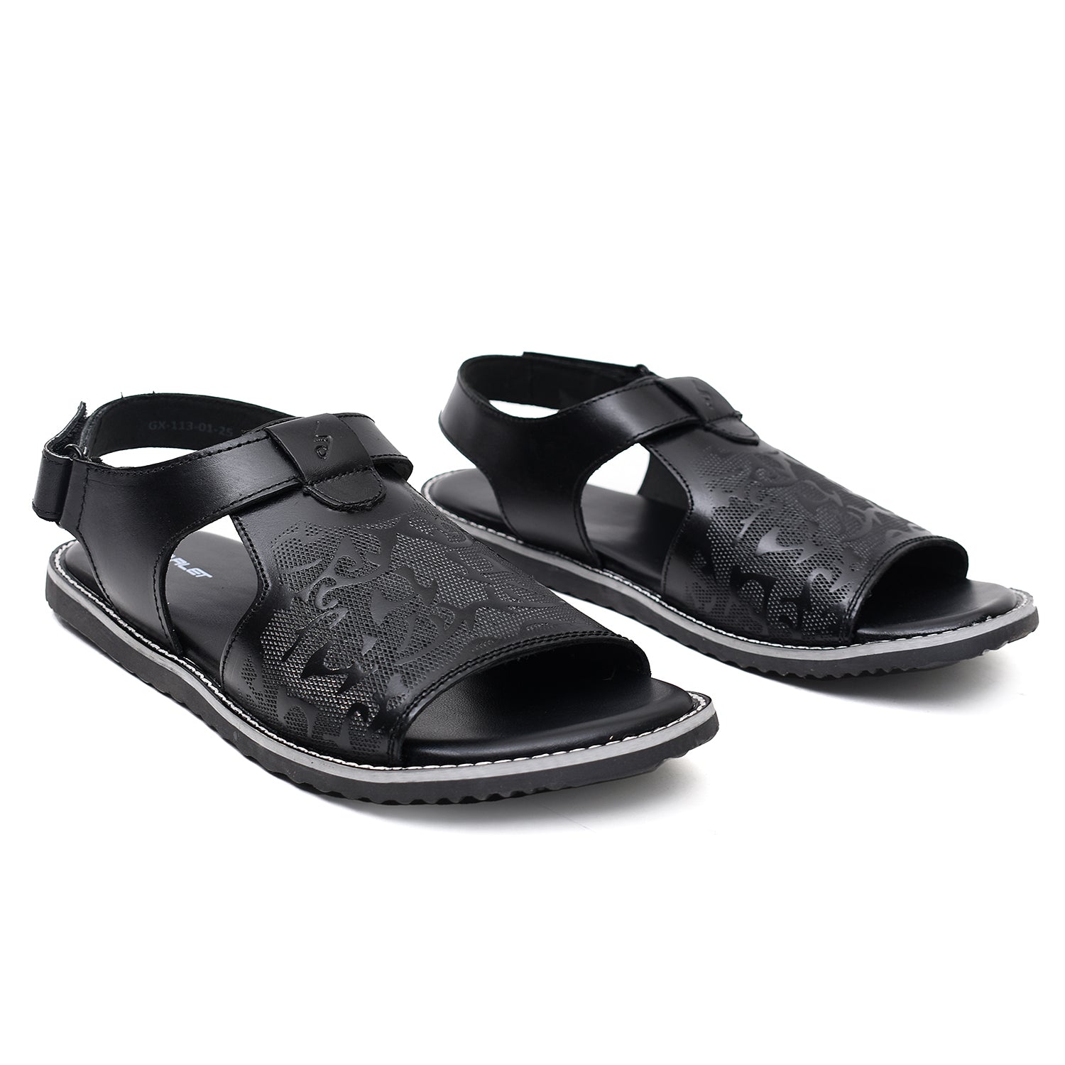 LEATHER SANDAL - GX-113 BLACK