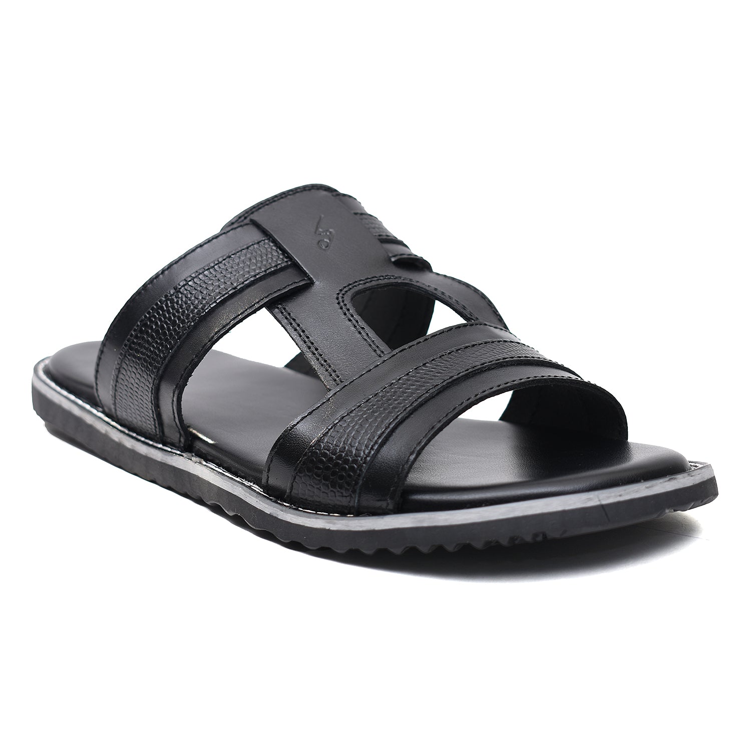 LEATHER SLIPPER - GX-26 BLACK