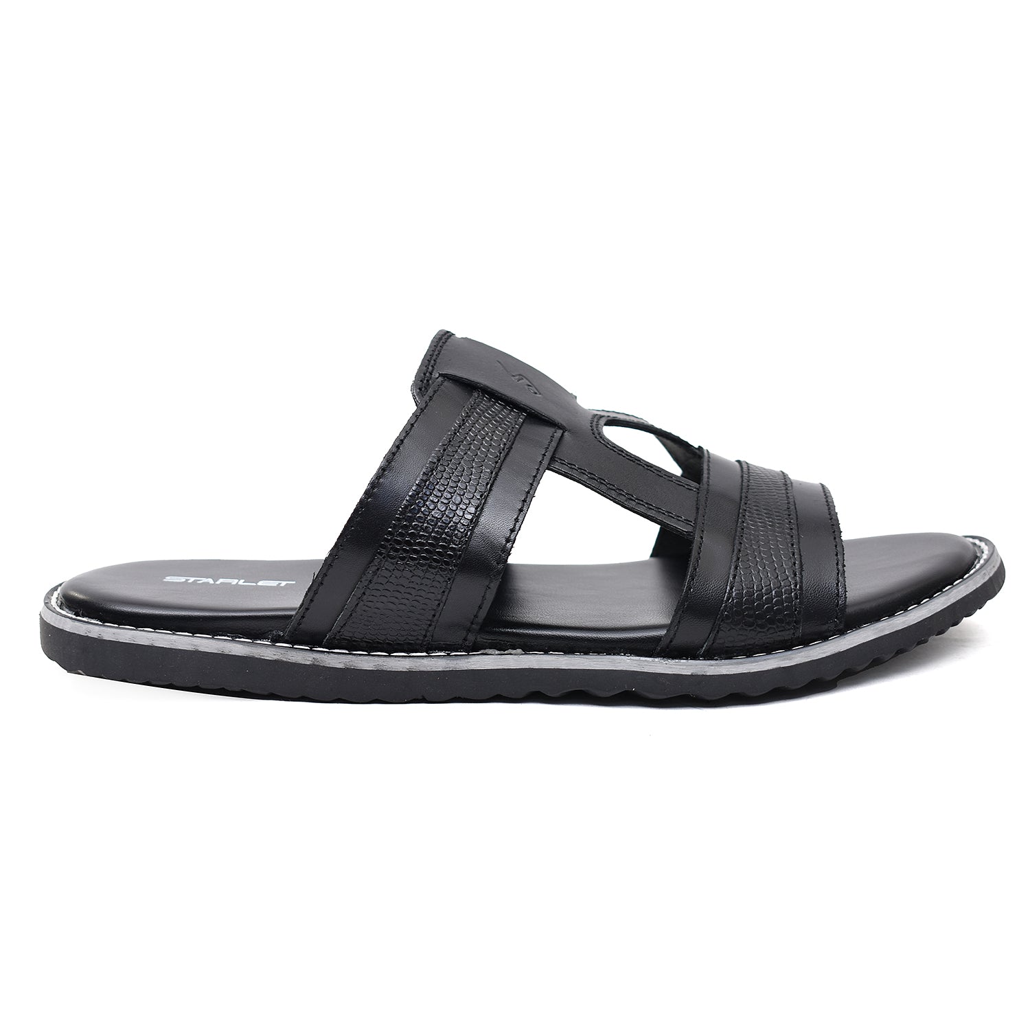 LEATHER SLIPPER - GX-26 BLACK