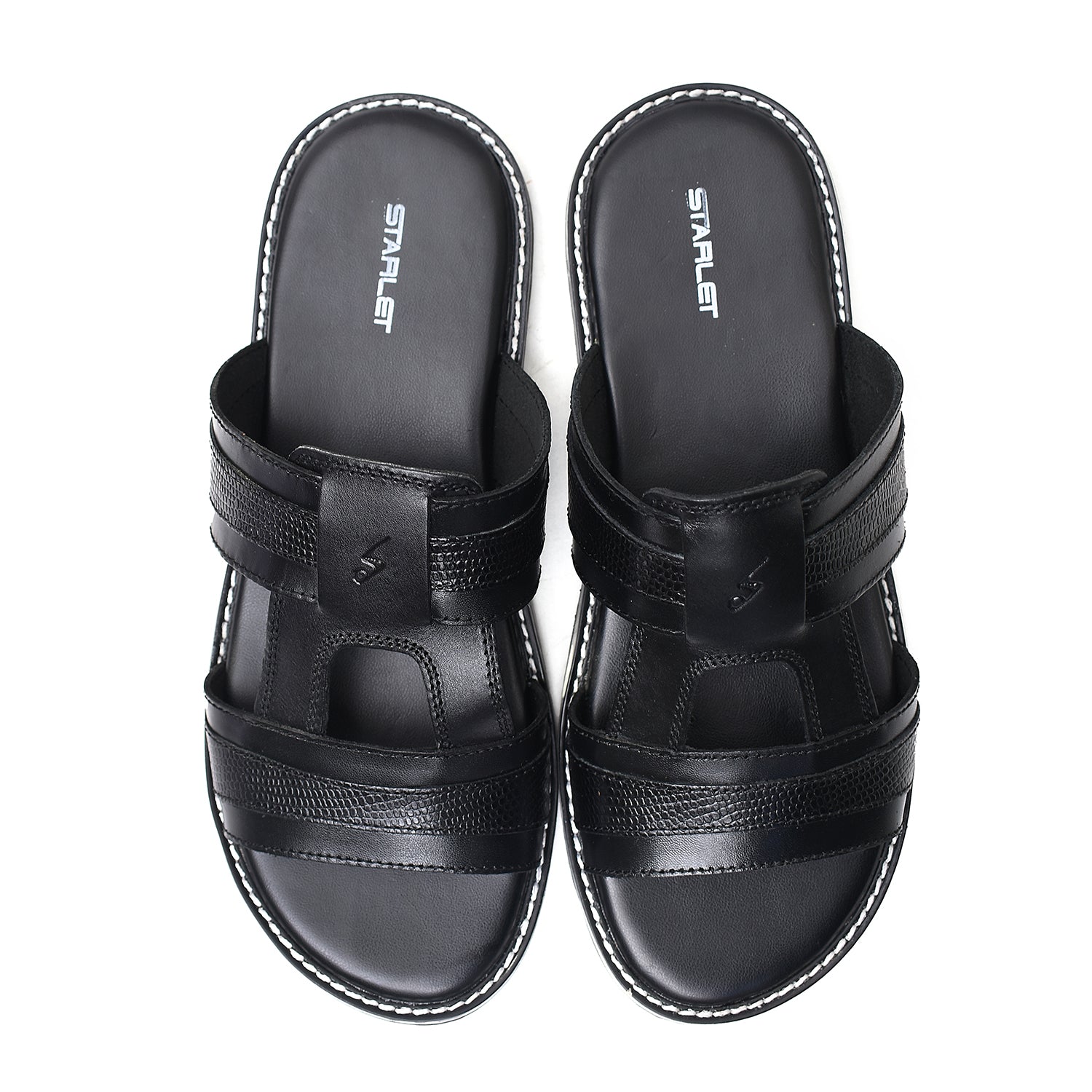 LEATHER SLIPPER - GX-26 BLACK