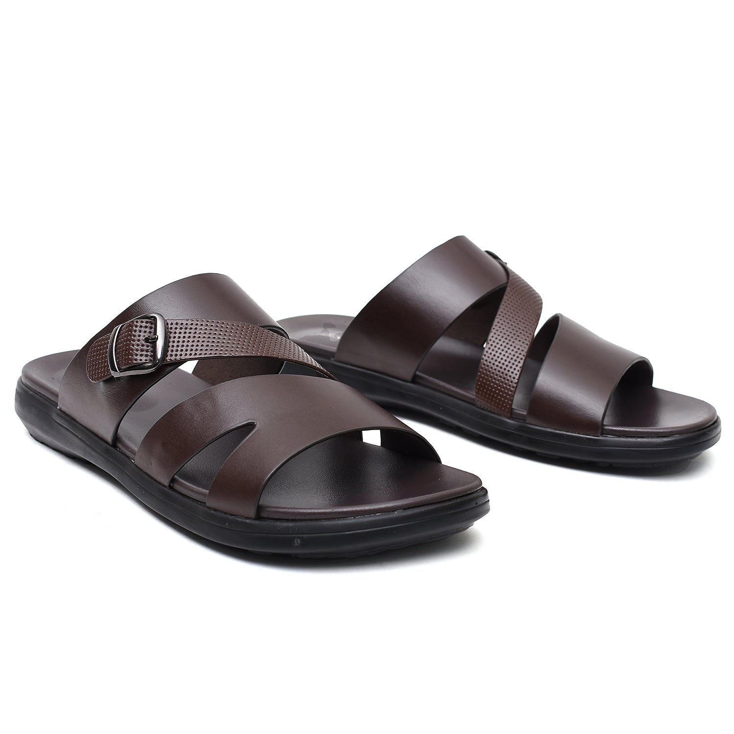 LEATHER SLIPPER - VCT-013 BROWN