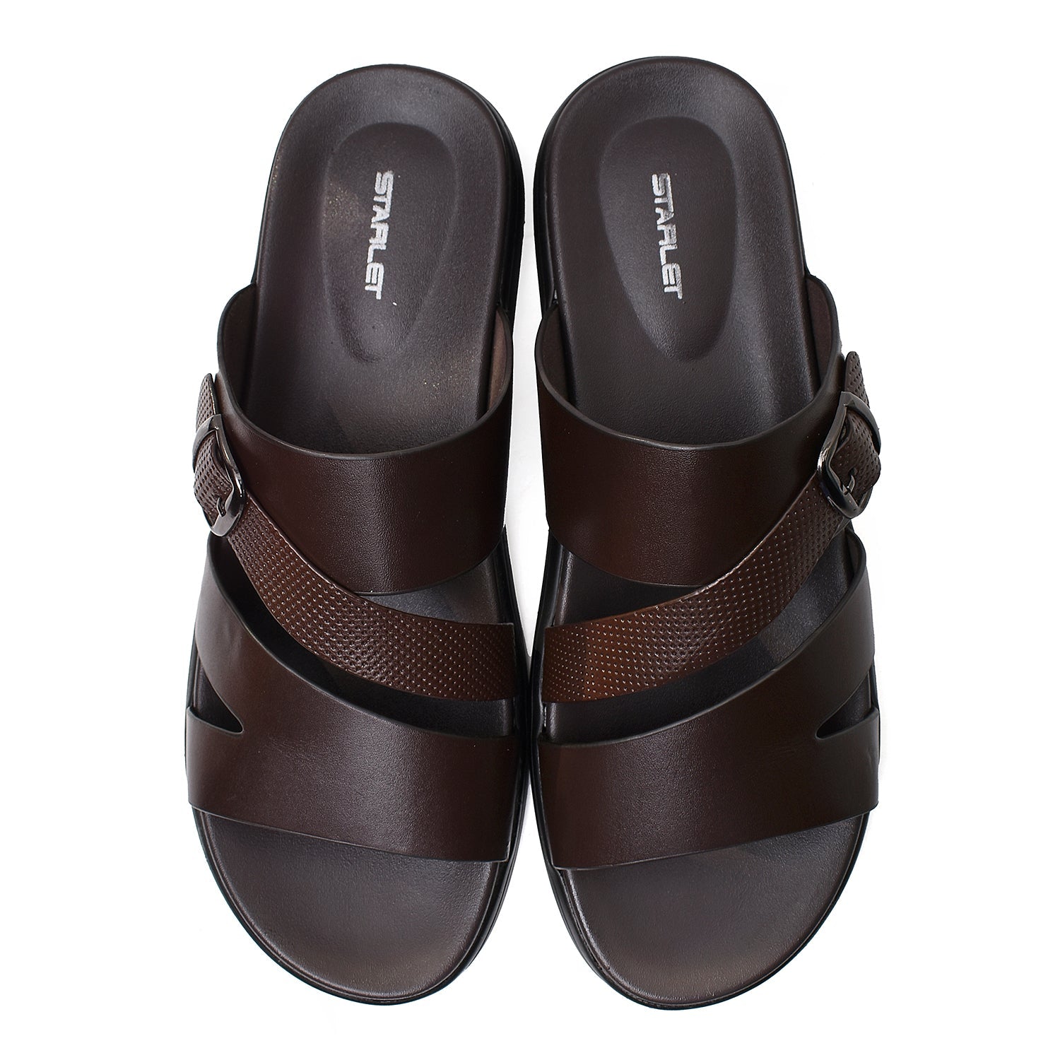 LEATHER SLIPPER - VCT-013 BROWN