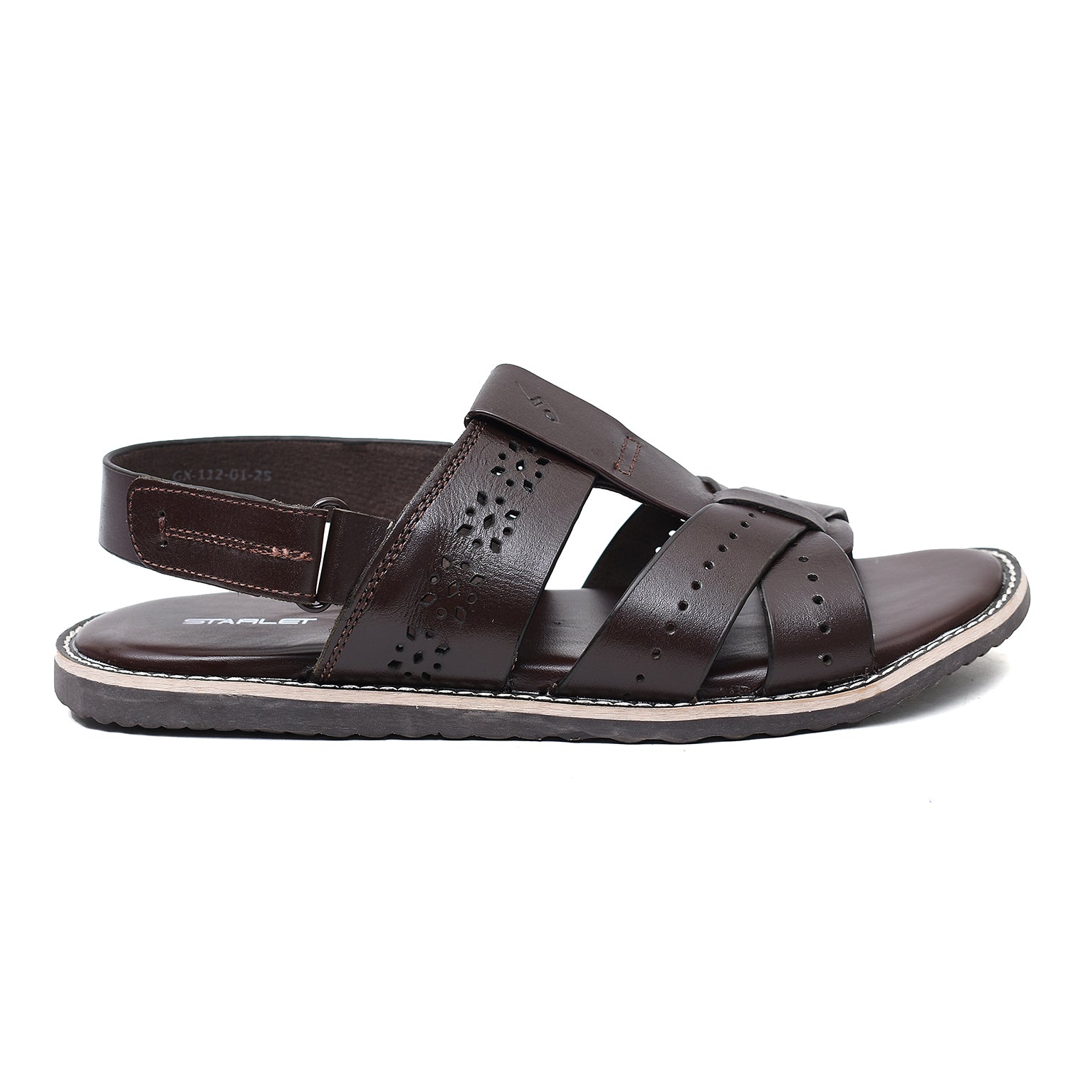 LEATHER SANDAL - GX-112 BROWN
