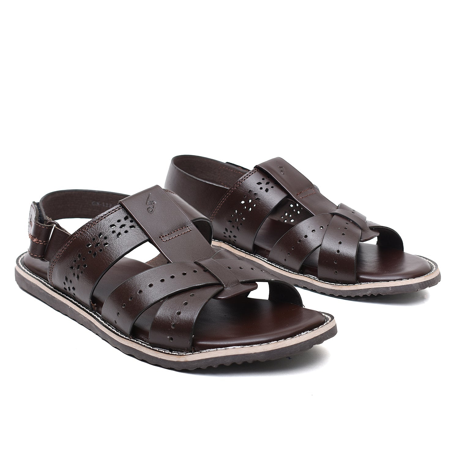 LEATHER SANDAL - GX-112 BROWN