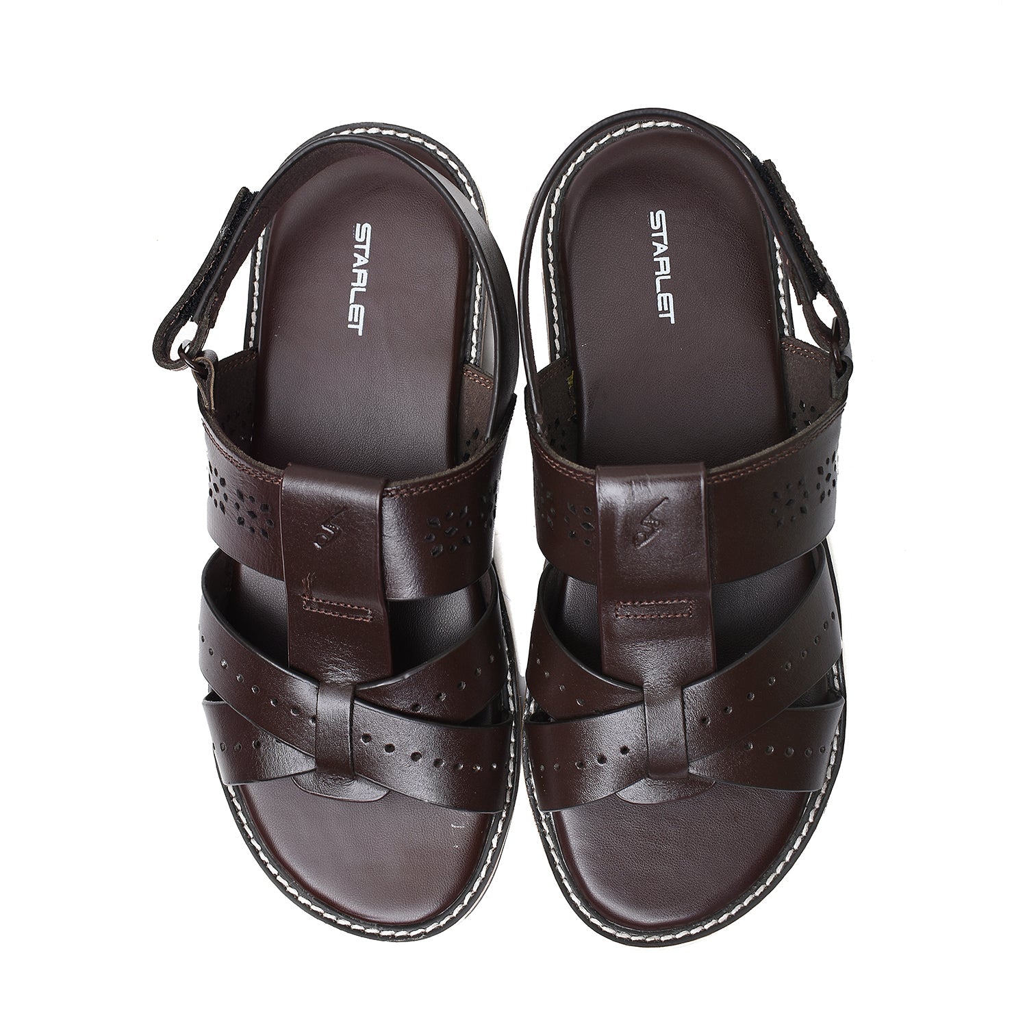 LEATHER SANDAL - GX-112 BROWN