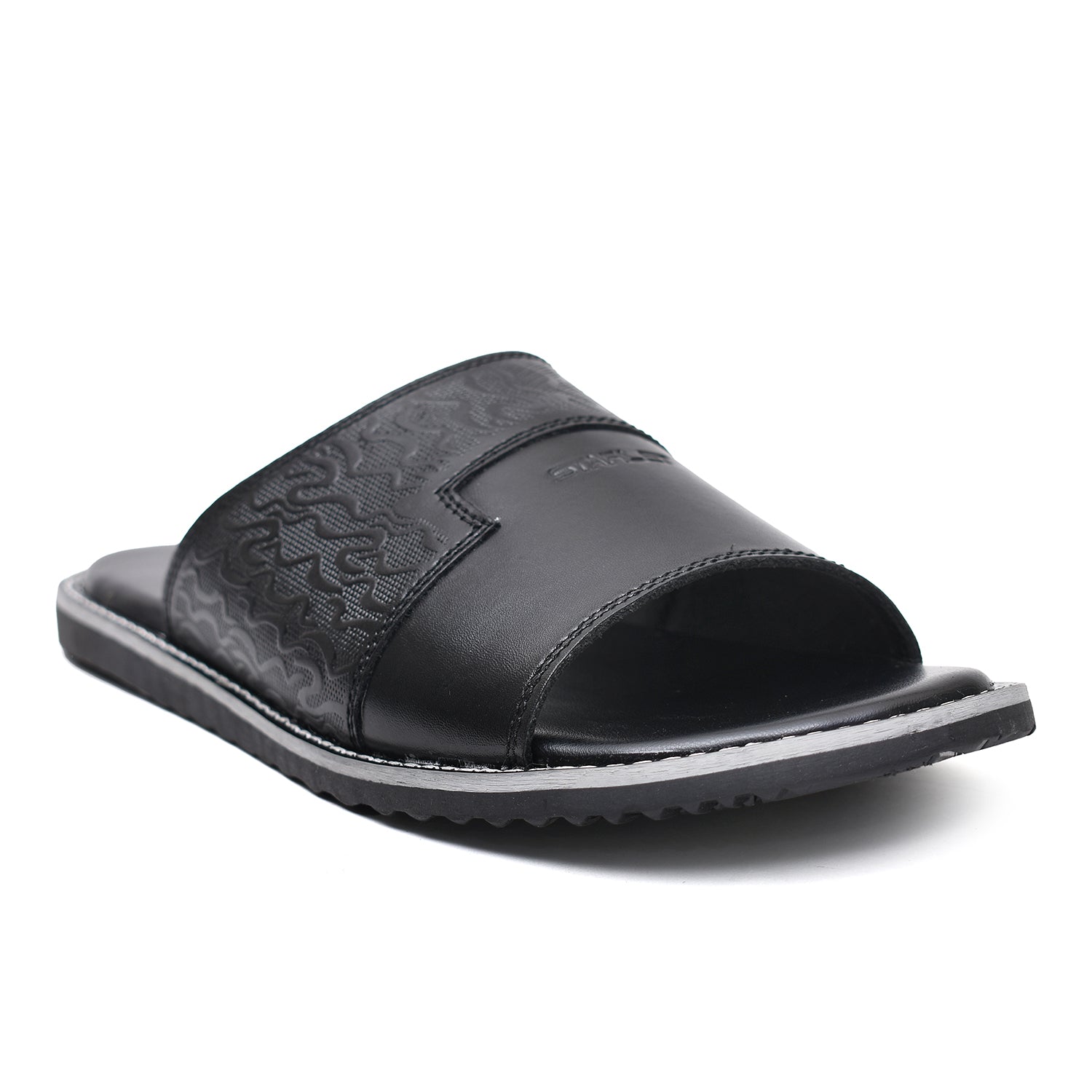 LEATHER SLIPPER - GX-24 BLACK