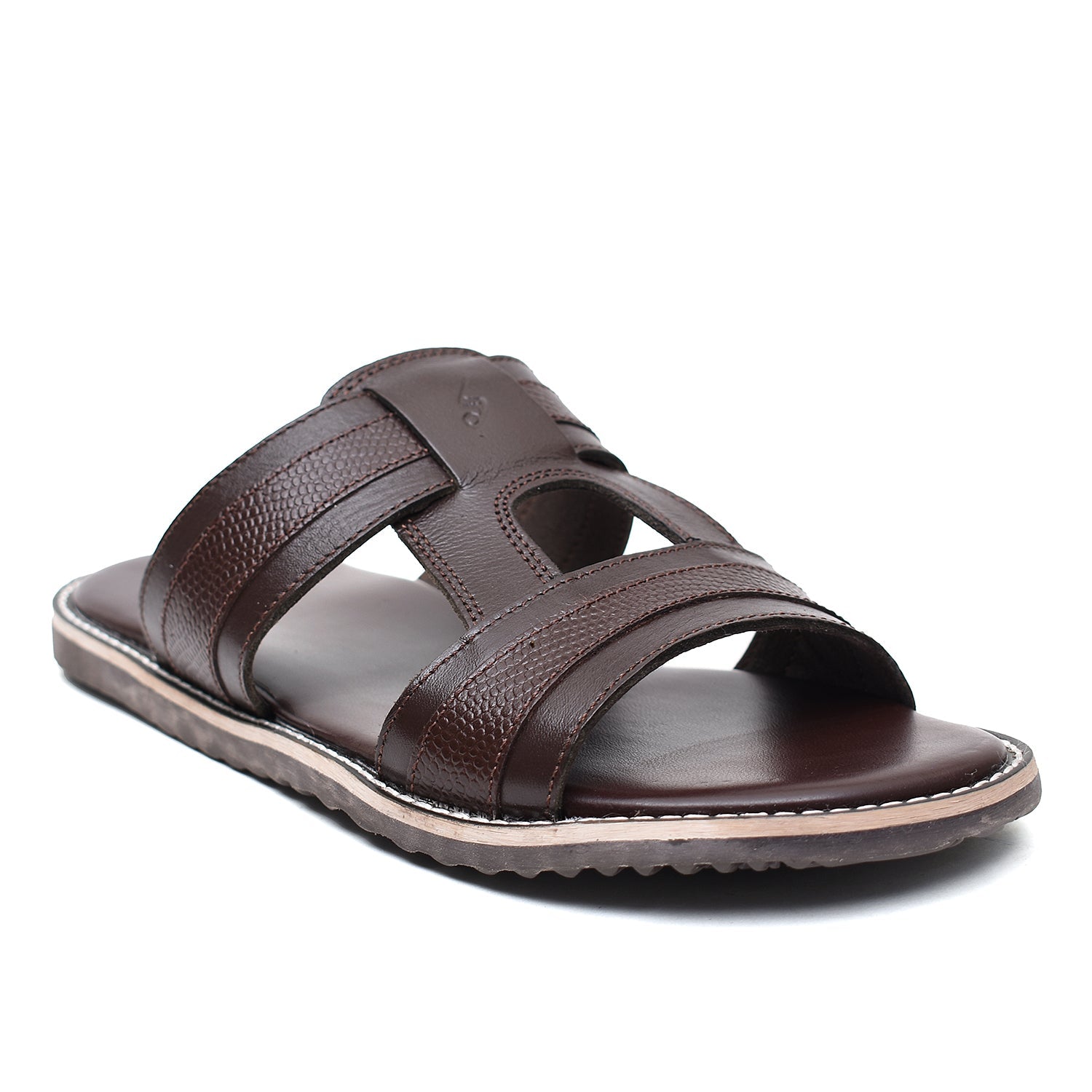LEATHER SLIPPER - GX-26 BROWN
