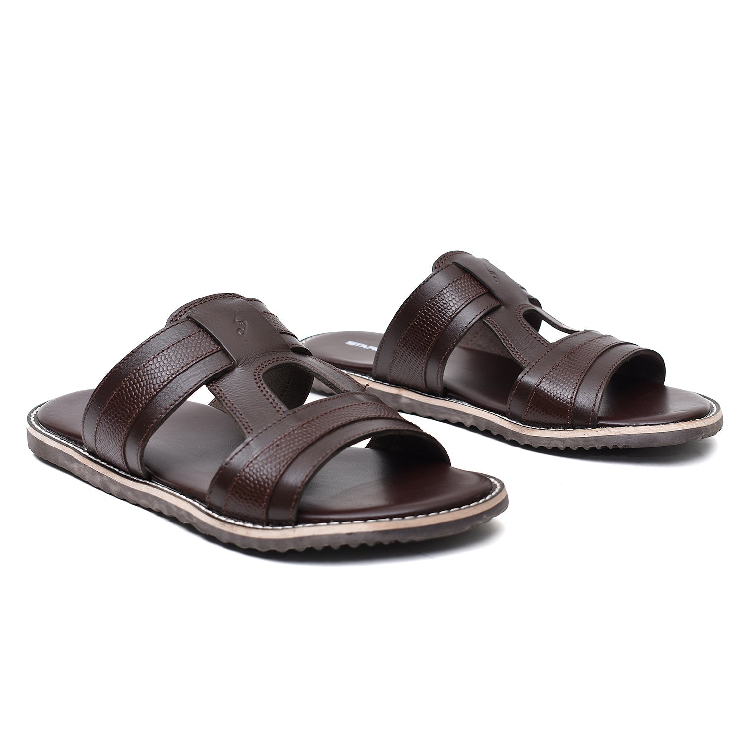 LEATHER SLIPPER - GX-26 BROWN