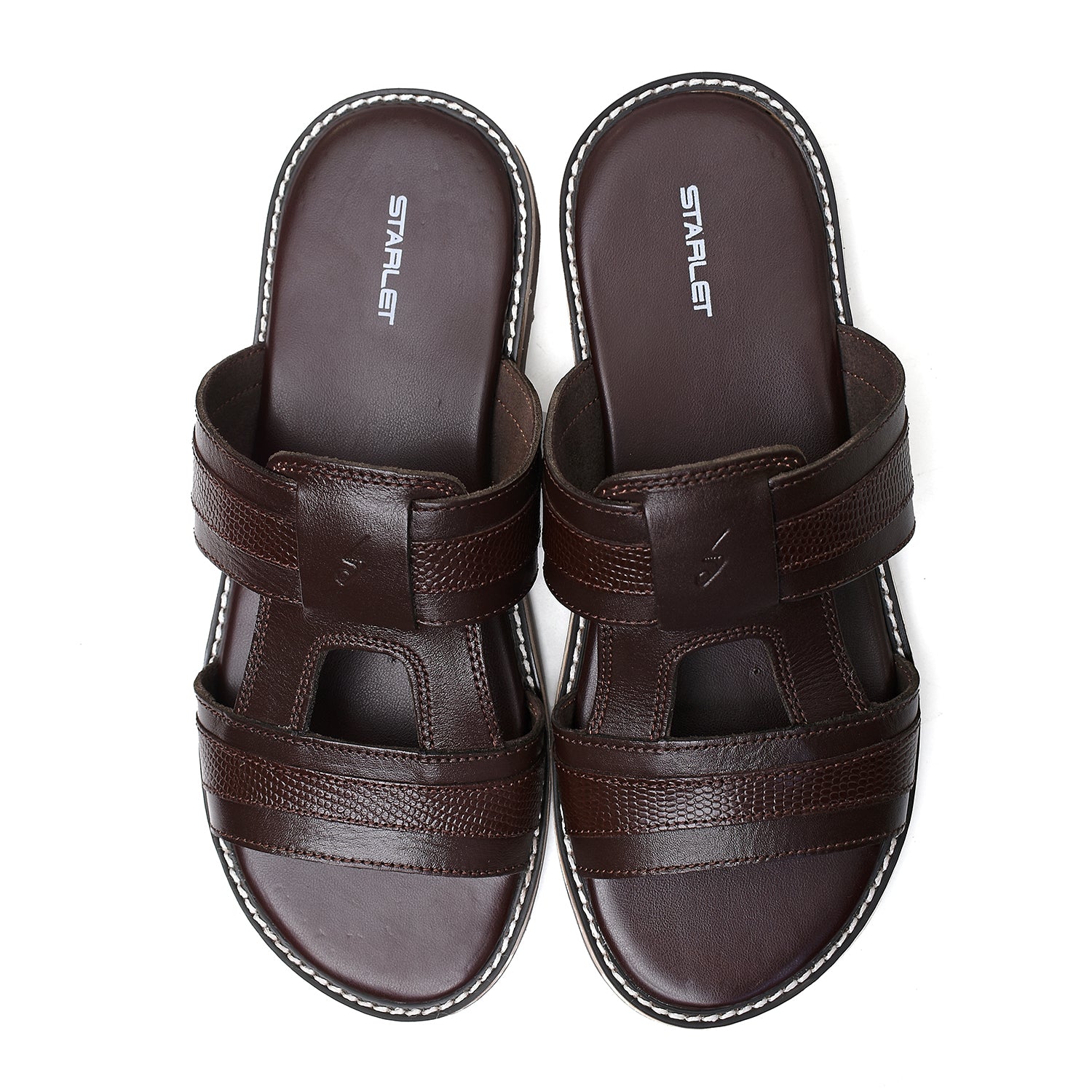 LEATHER SLIPPER - GX-26 BROWN