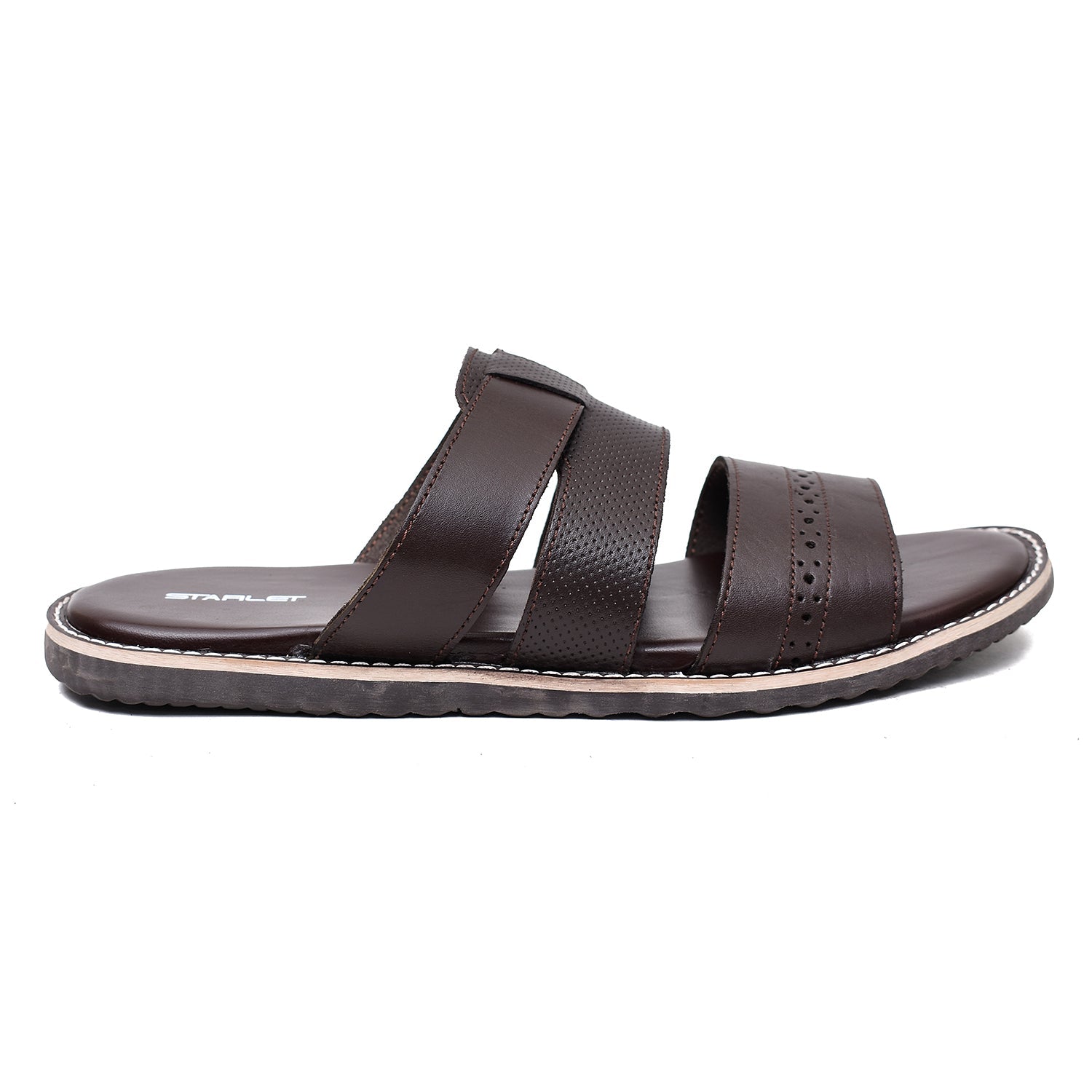 LEATHER SLIPPER - GX-25 BROWN