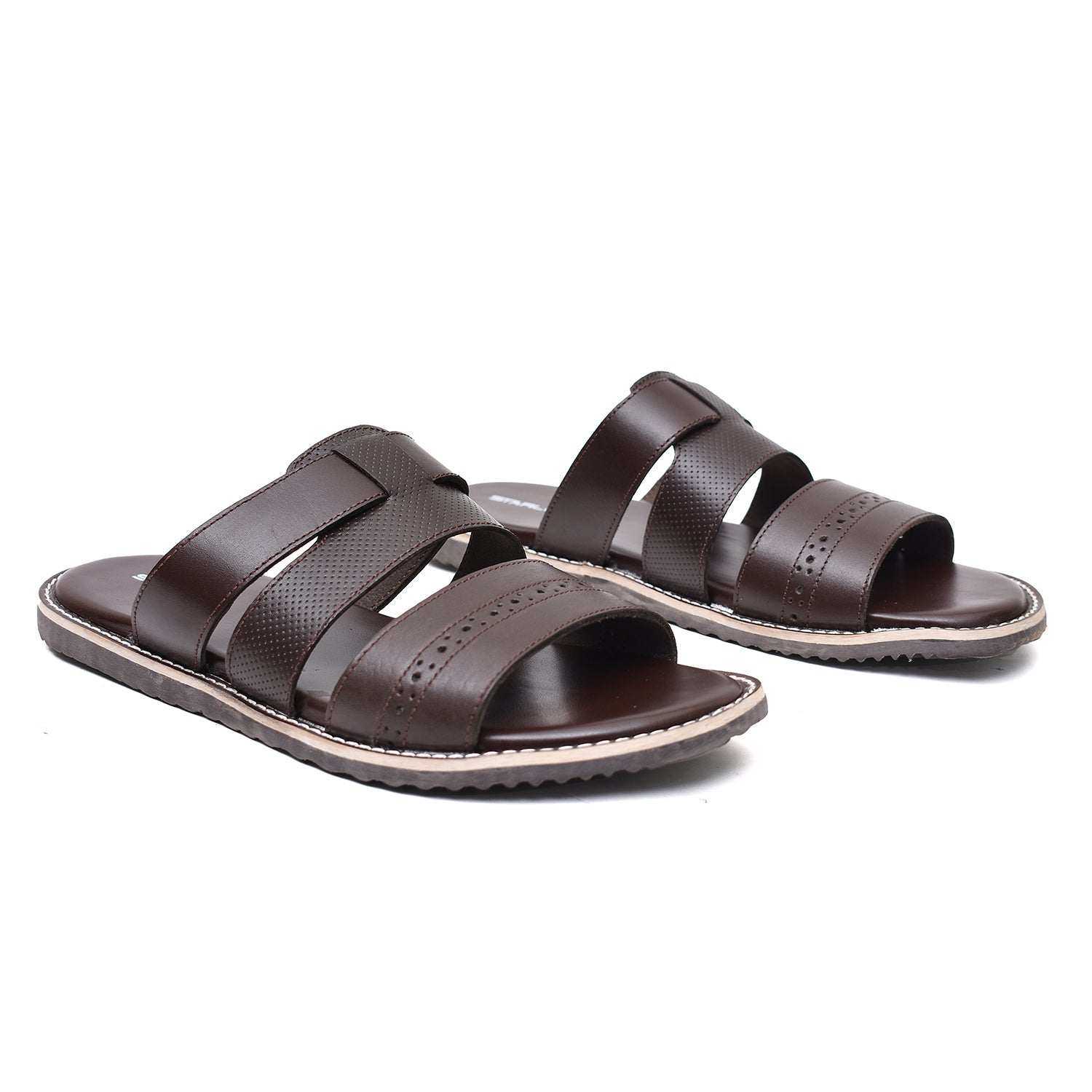 LEATHER SLIPPER - GX-25 BROWN