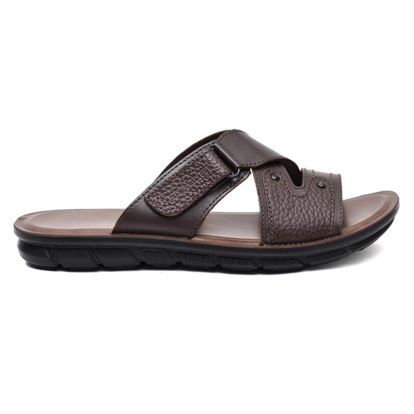 LEATHER SLIPPER - AK-06 BROWN
