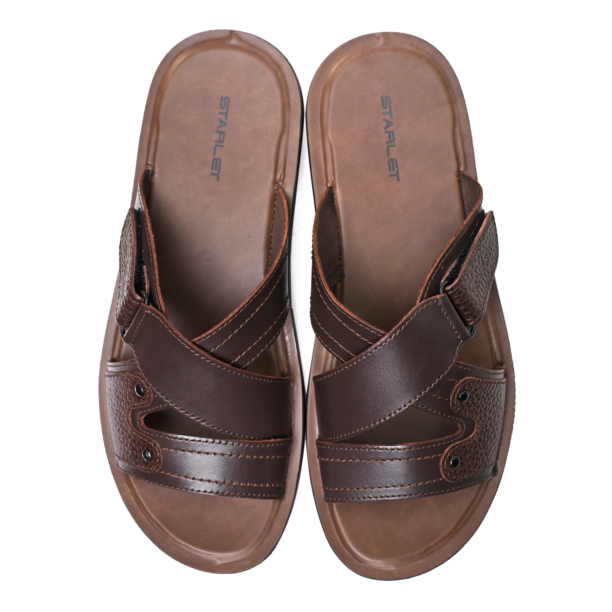 LEATHER SLIPPER - AK-06 BROWN
