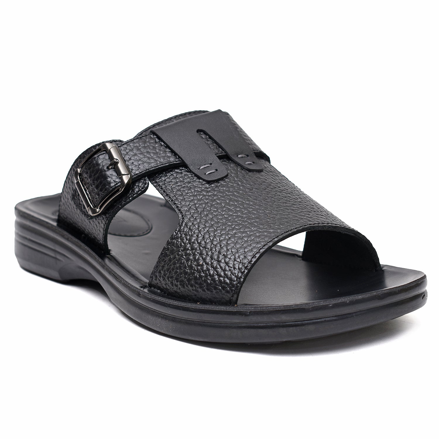 LEATHER SLIPPER - VO-633 BLACK