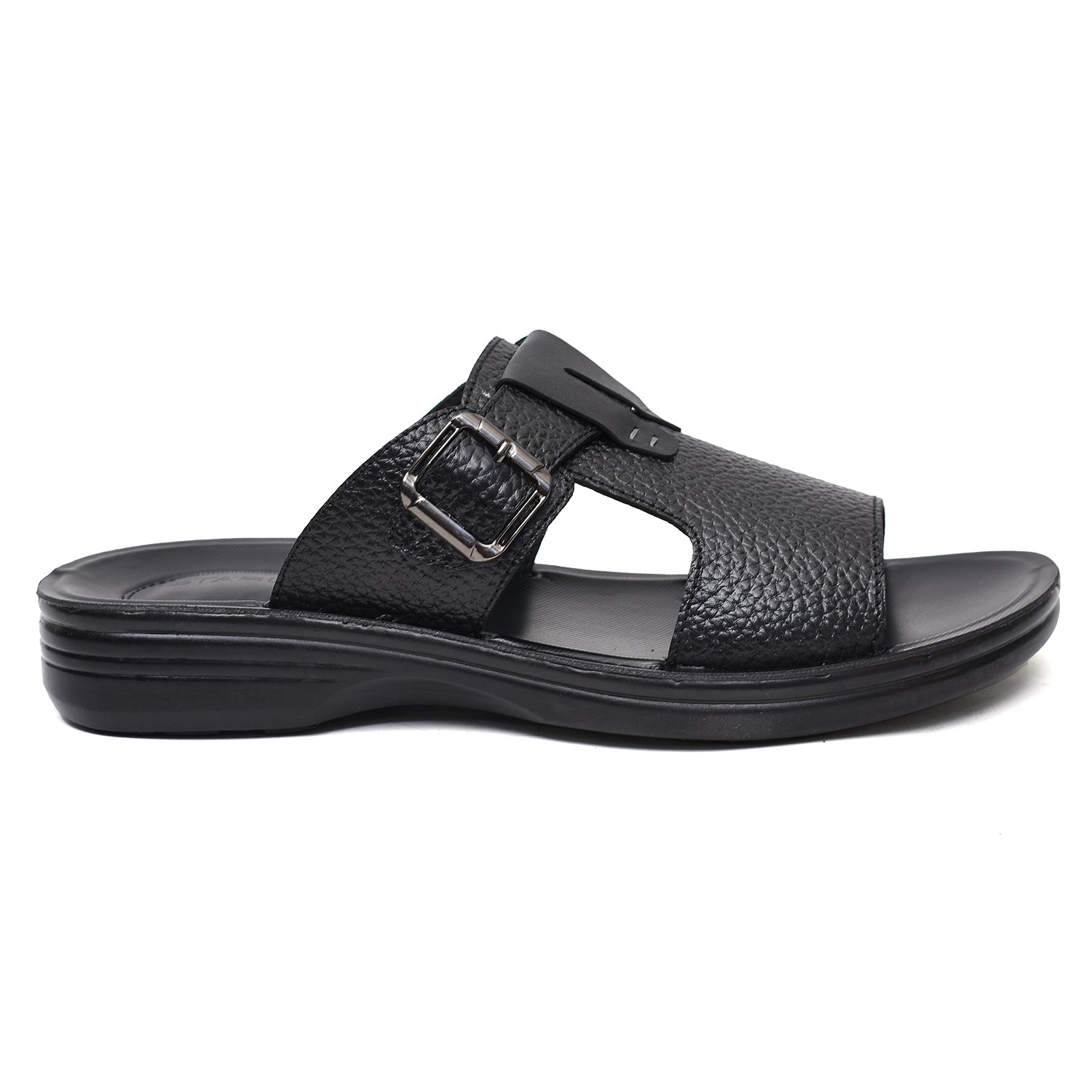 LEATHER SLIPPER - VO-633 BLACK