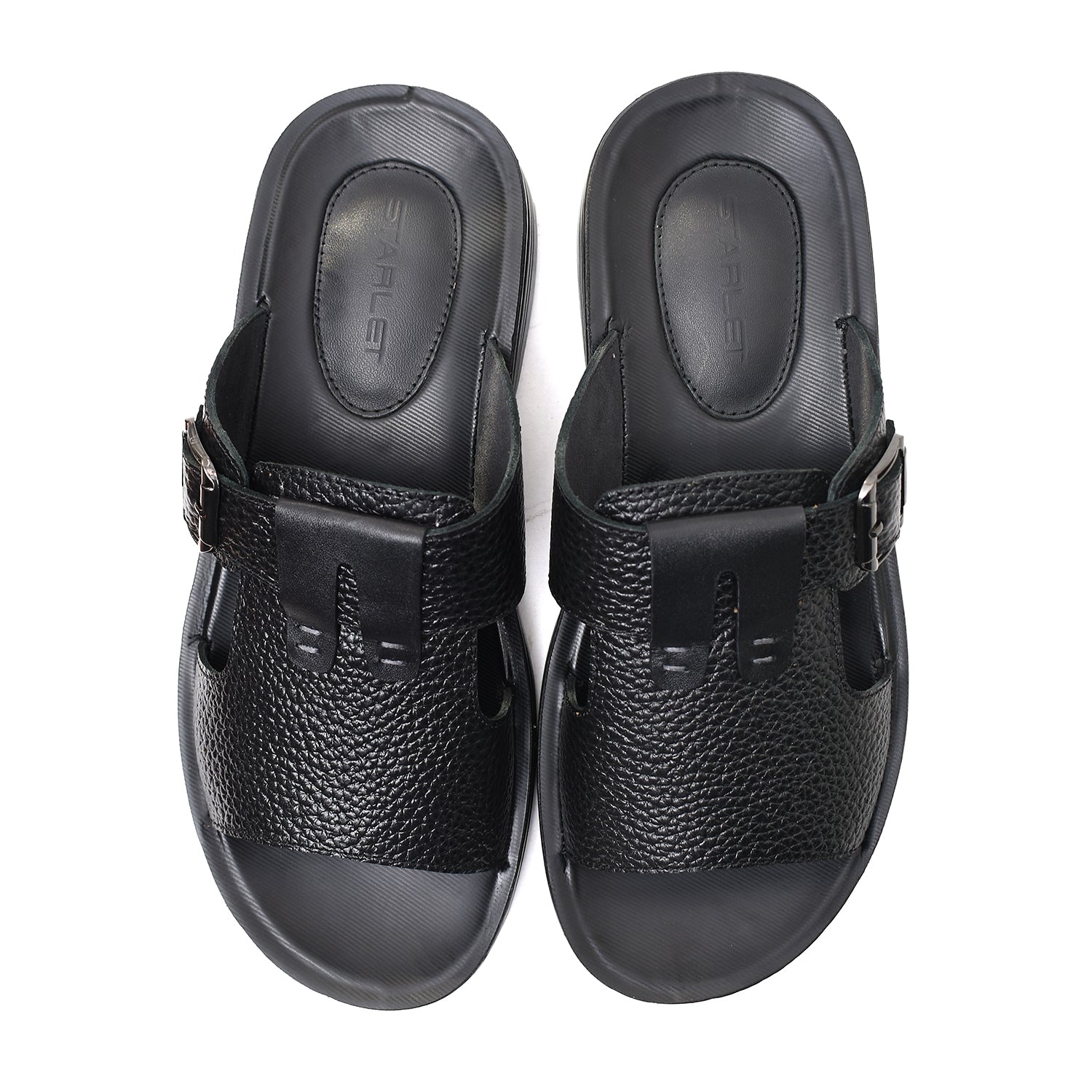 LEATHER SLIPPER - VO-633 BLACK
