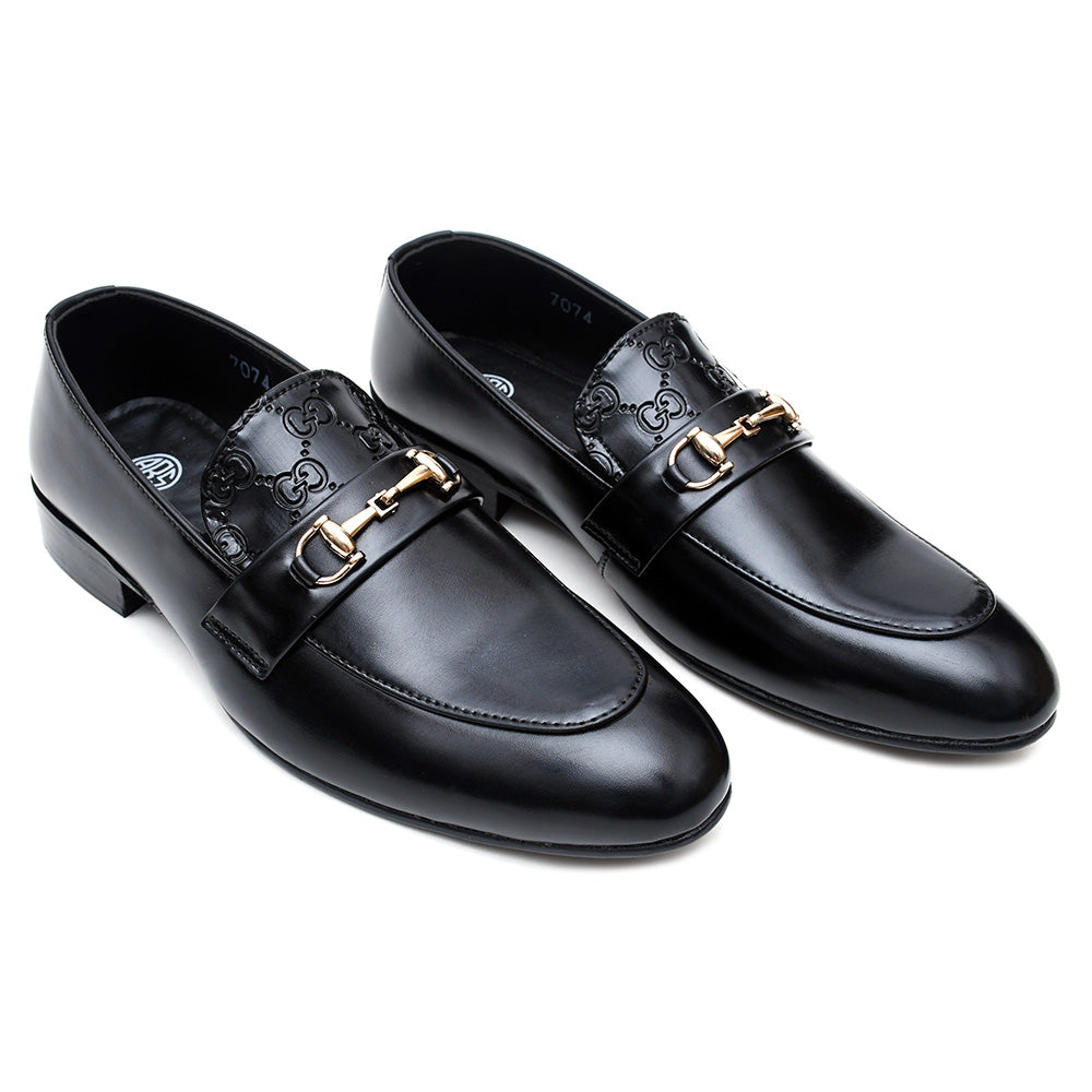 LEATHER SHOES - ACM-7074 BLACK